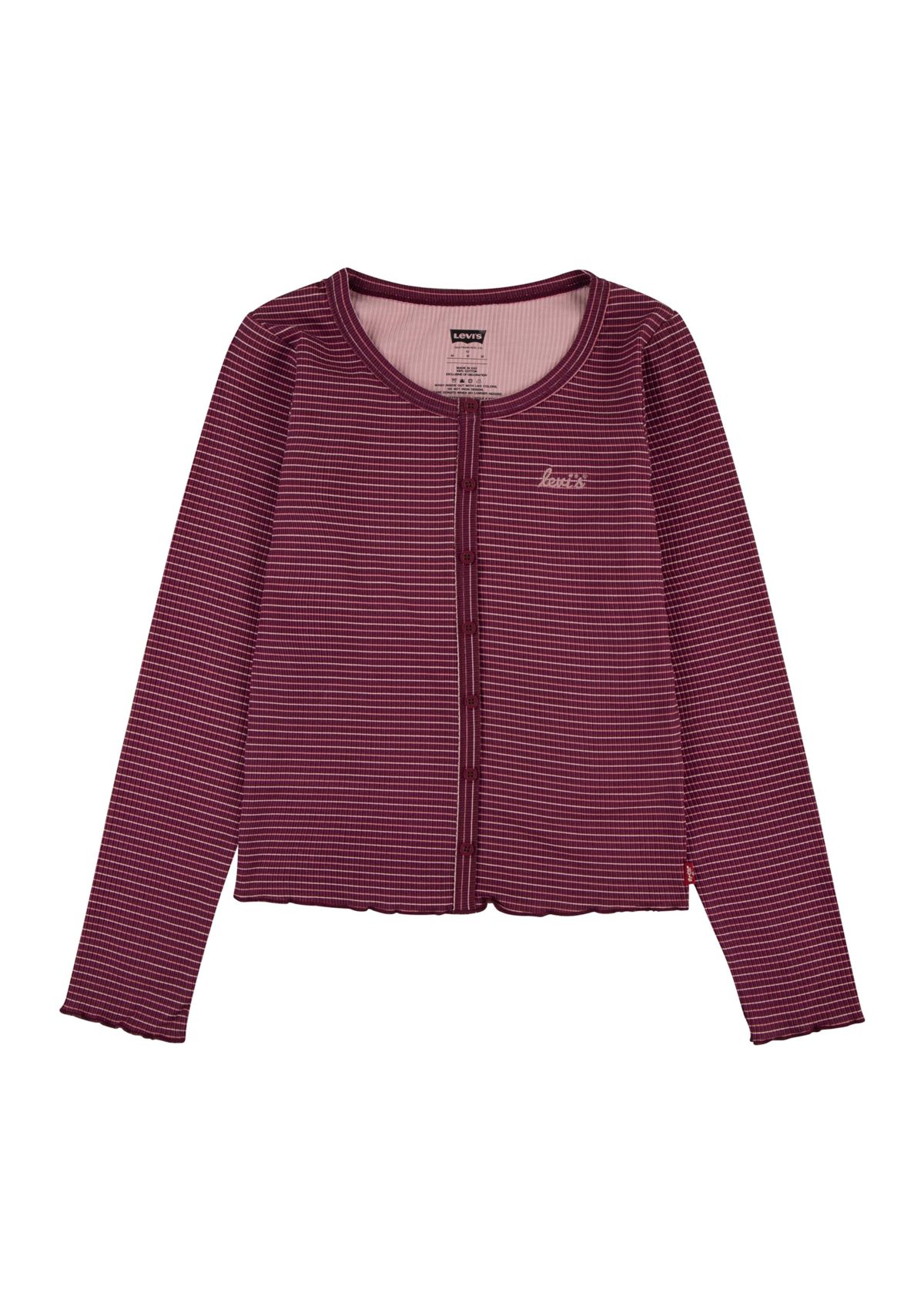 Girls 7-16 Stripe Ribbed Top