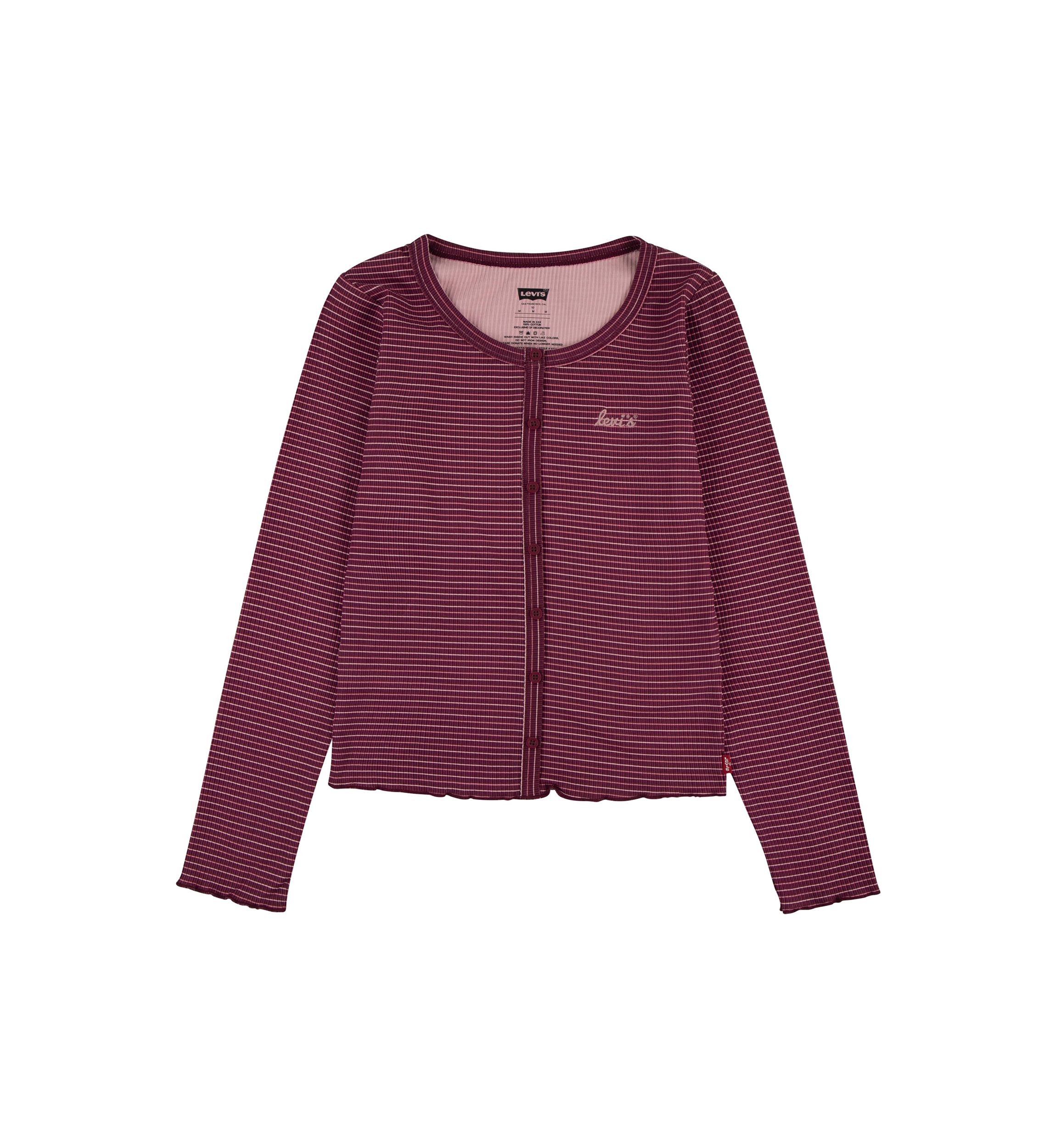Girls 7-16 Stripe Ribbed Top