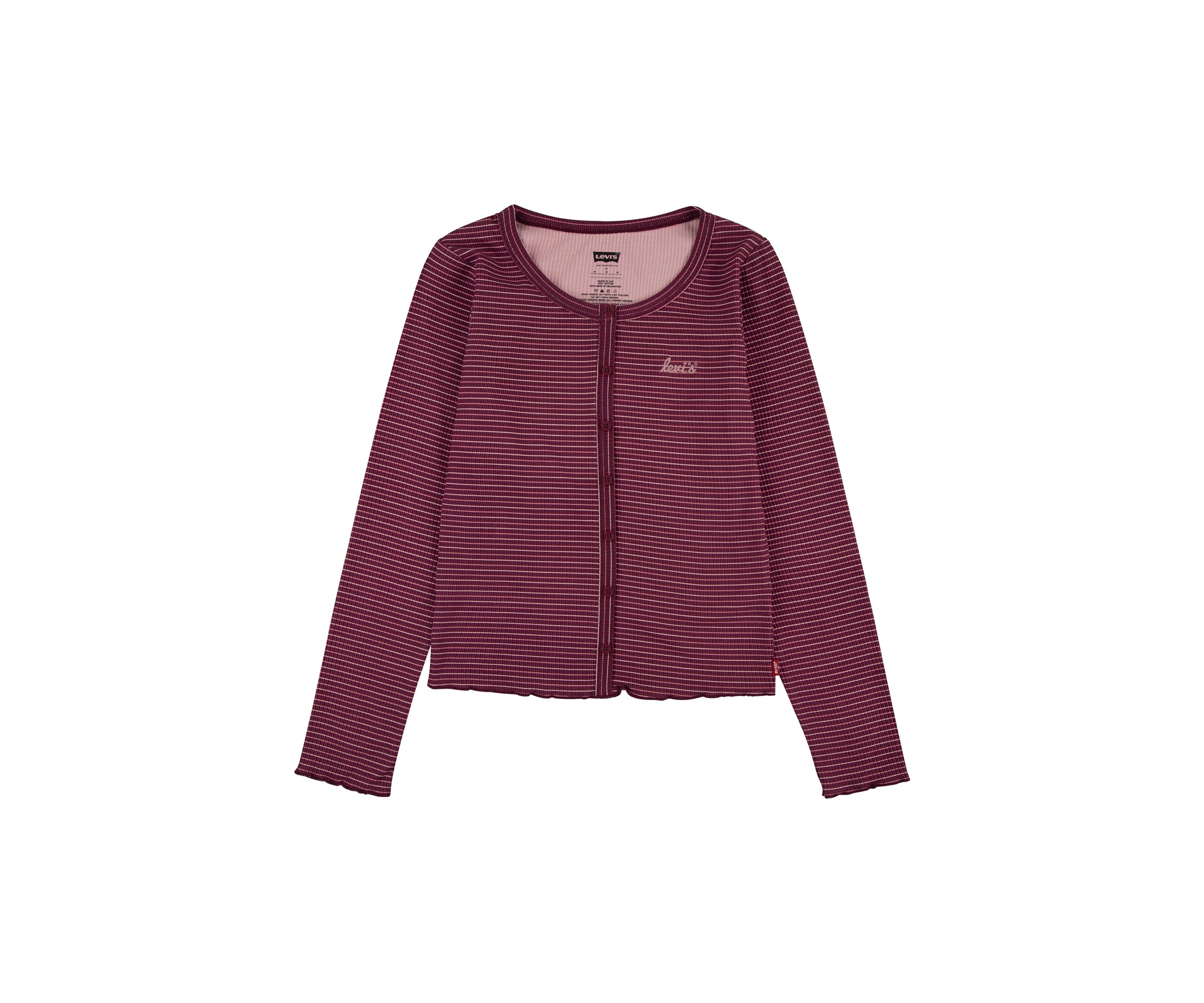 Girls 7-16 Stripe Ribbed Top