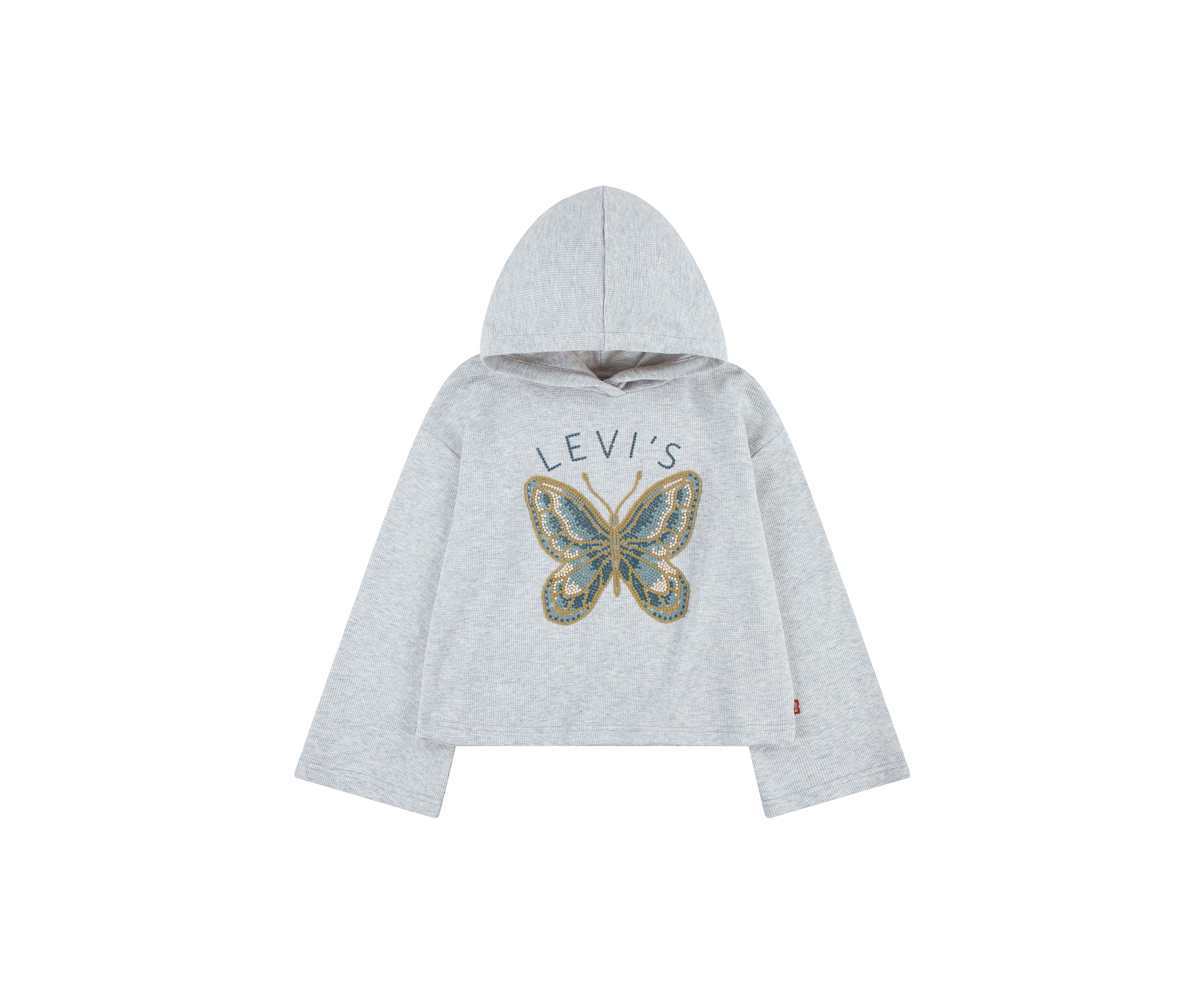 Girls 7-16 Flare Sleeve Graphic Hoodie