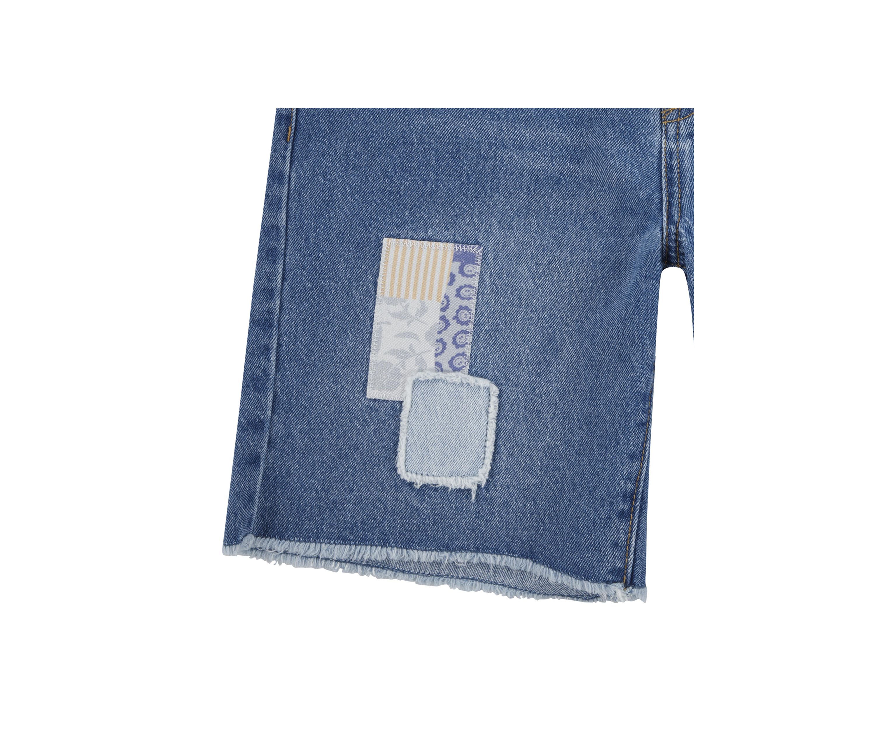 Girls 7-16 Patchwork Appliqué Shorts