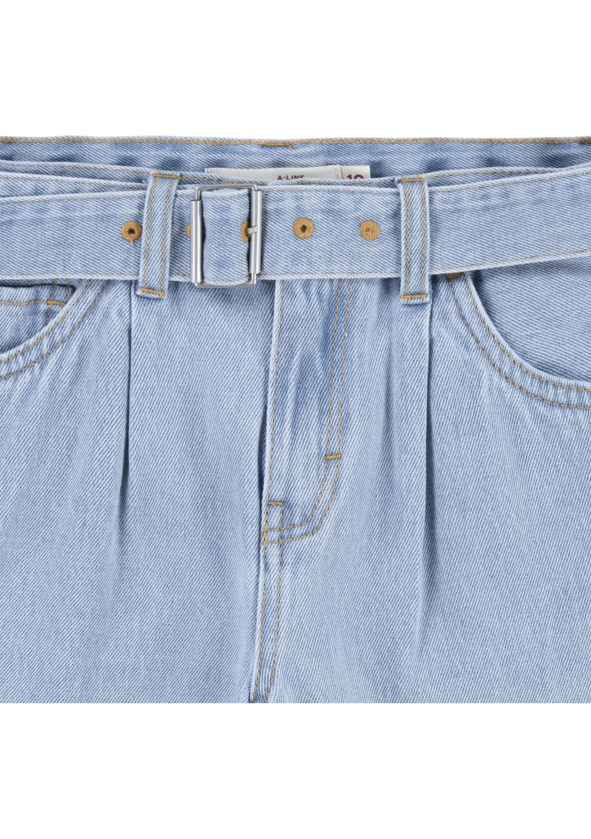 Girls 7-16 Denim Belted Shorts