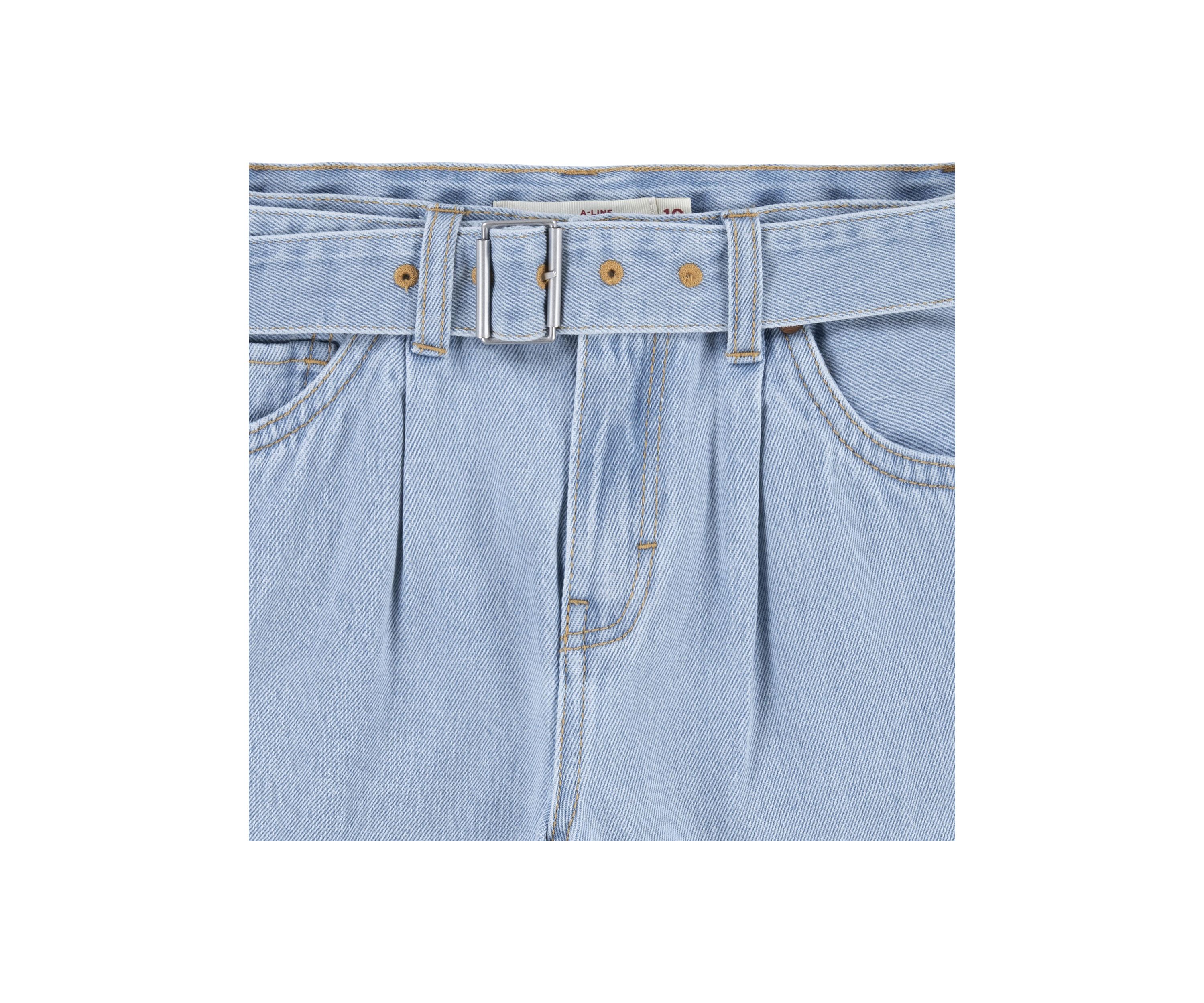 Girls 7-16 Denim Belted Shorts