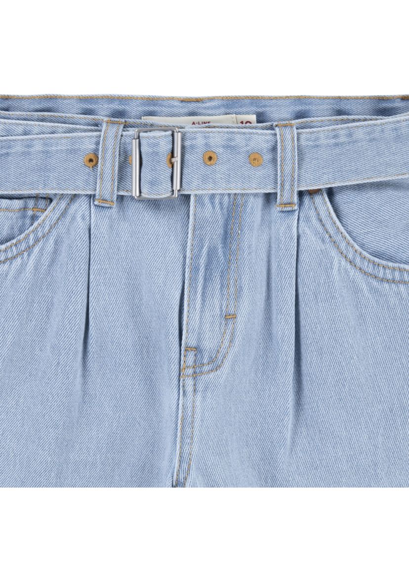Girls 7-16 Denim Belted Shorts