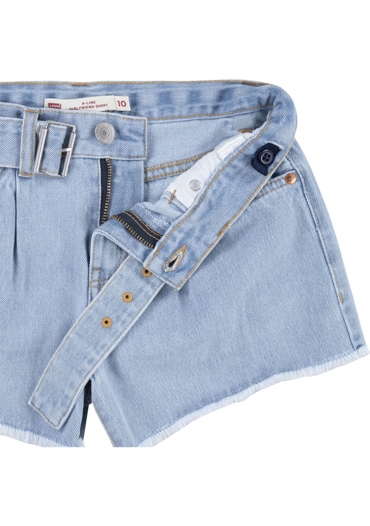 Girls 7-16 Denim Belted Shorts