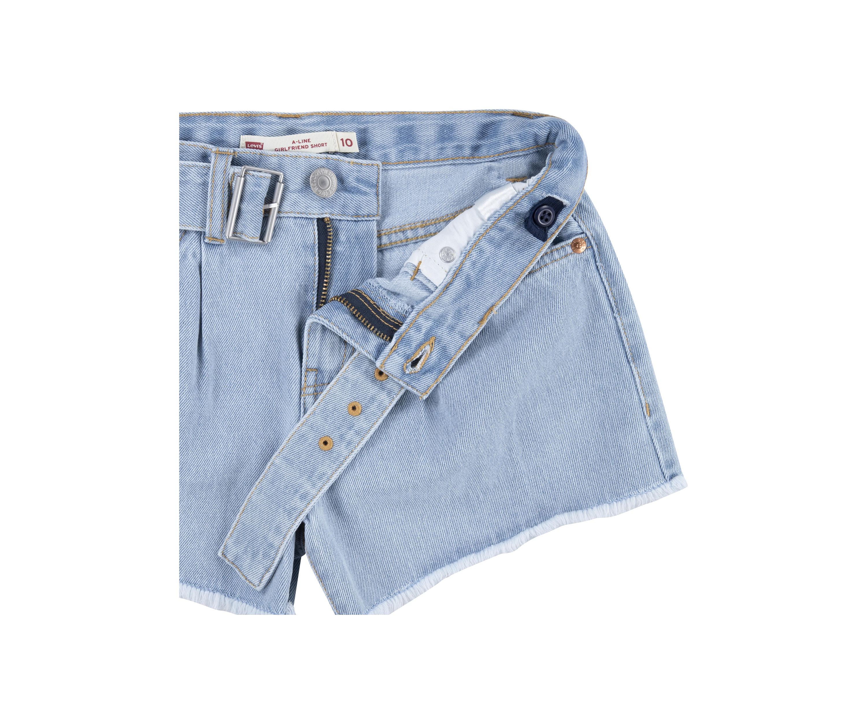 Girls 7-16 Denim Belted Shorts