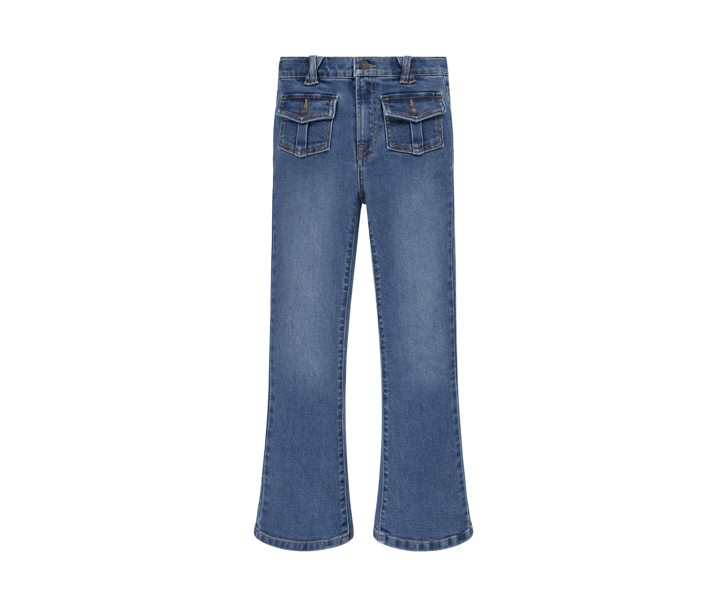 Girls 7-16 Cargo Flare Jeans