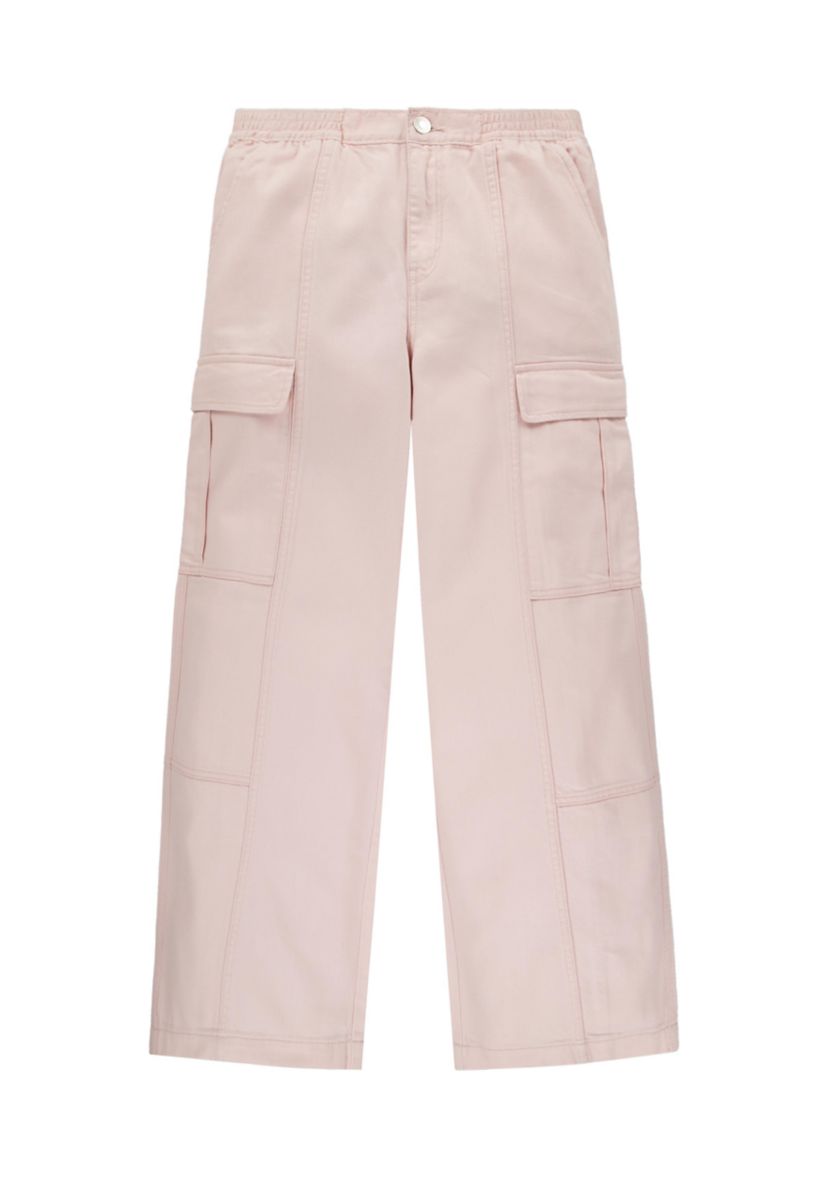 Girls 7-16 Twill Baggy Wide Leg Cargo Pants