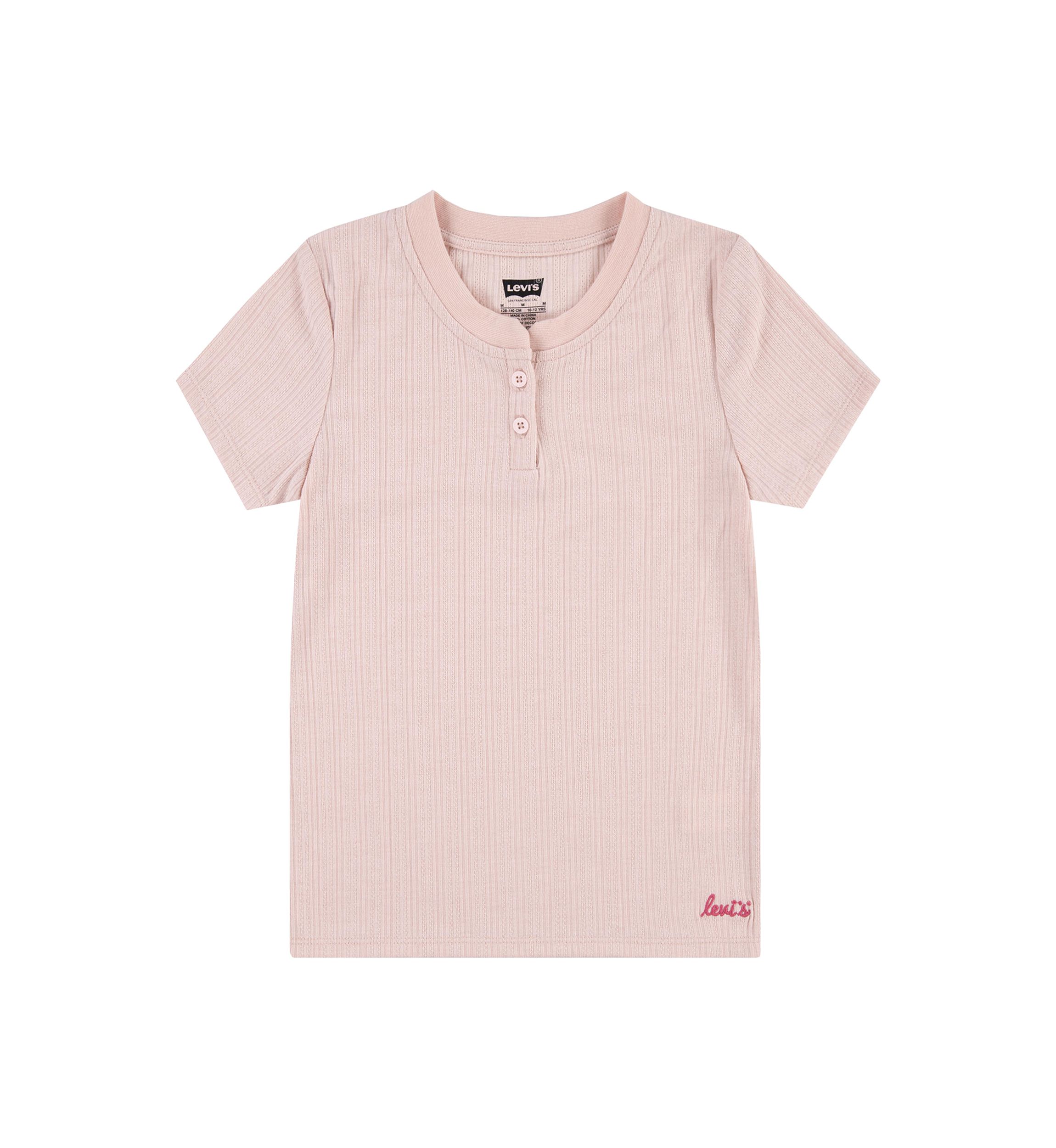 Girls 7-16 Ribbed Knit Babydoll Top