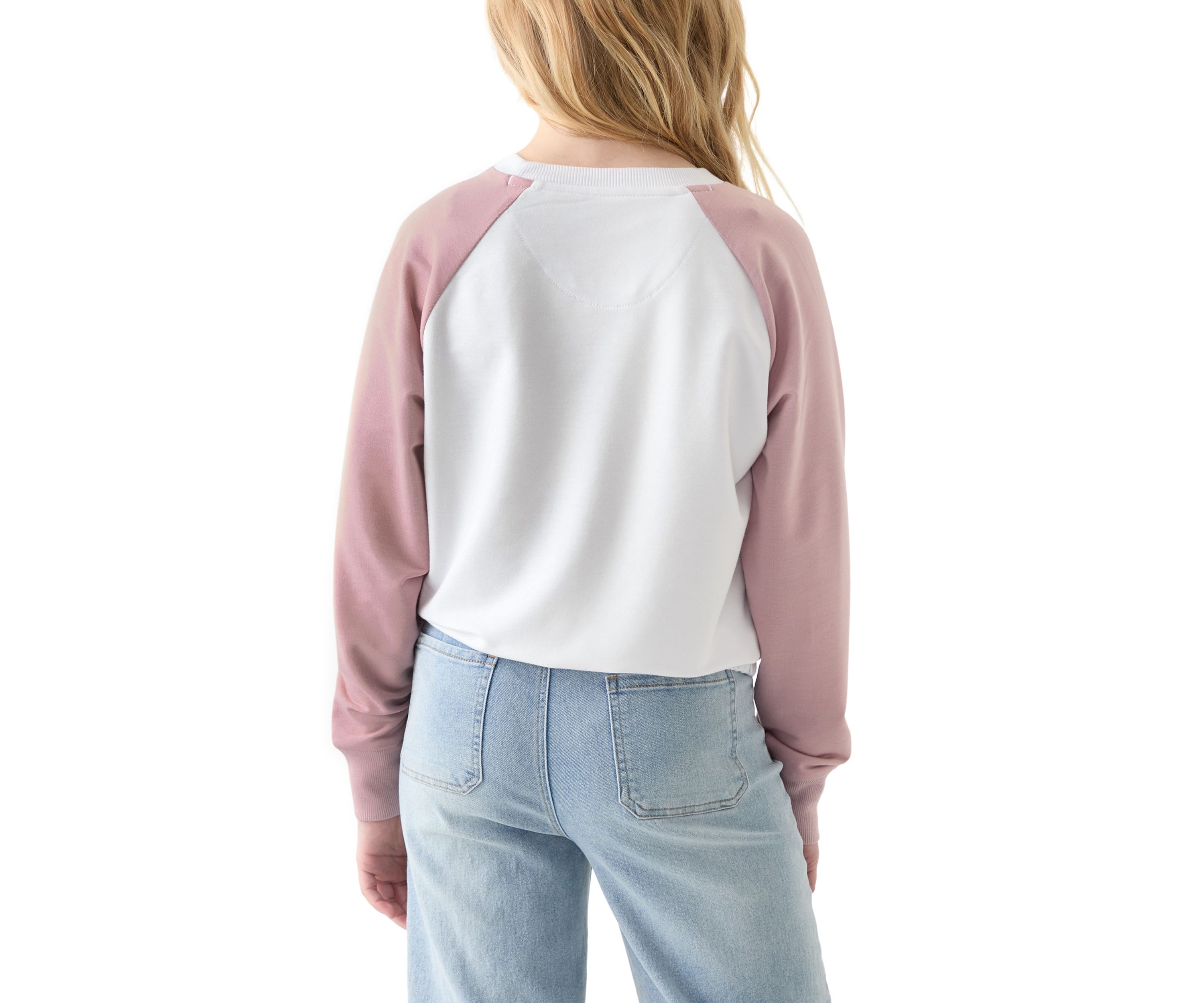 Girls 7-16 Collegiate Florals Embroidered Top