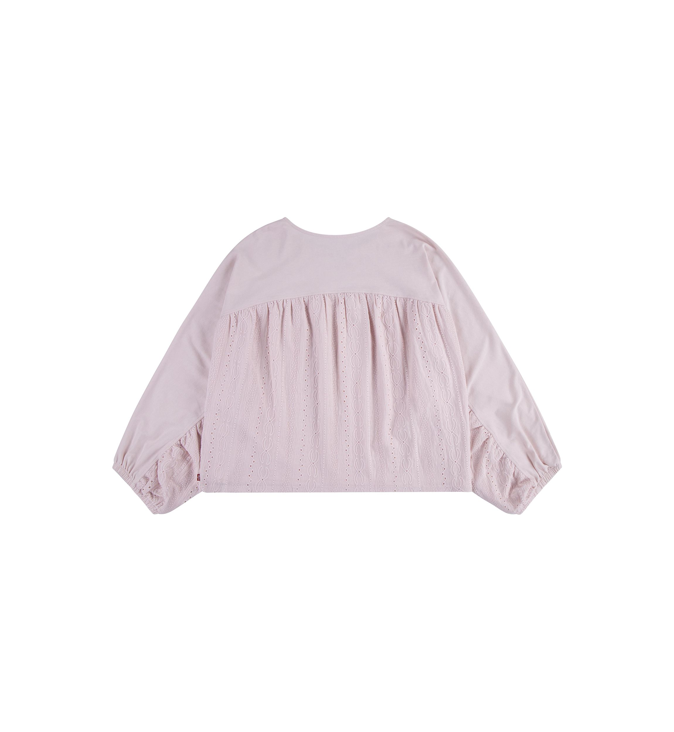 Girls 7-16 Mixed Eyelet Top