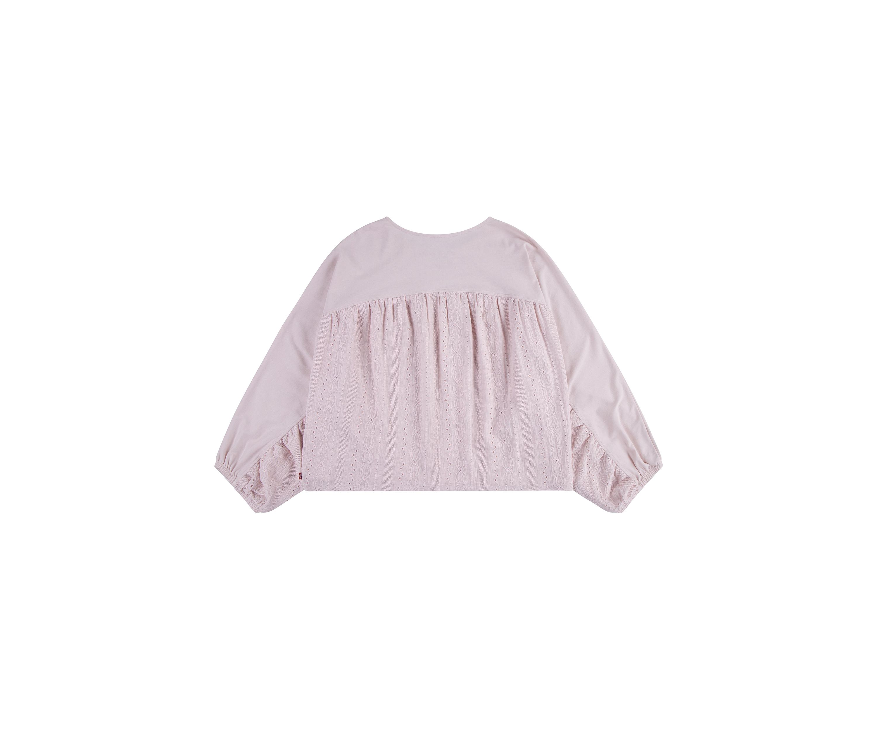 Girls 7-16 Mixed Eyelet Top