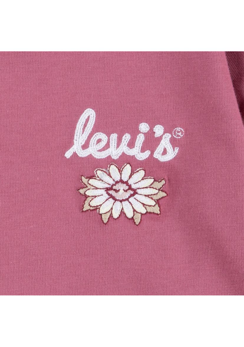 Girls 7-16 Woven Knit Printed Sleeve Top