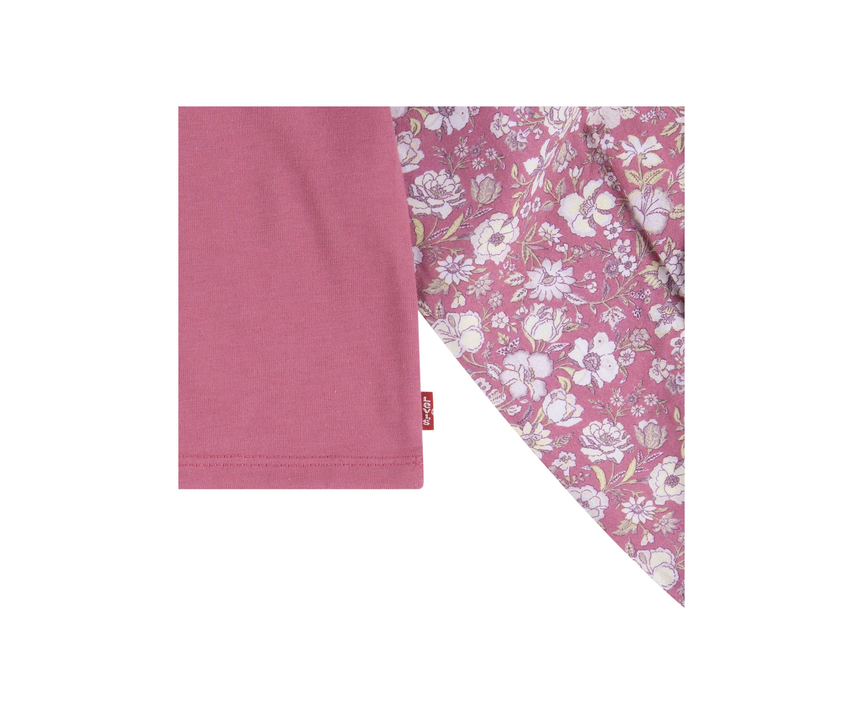 Girls 7-16 Woven Knit Printed Sleeve Top
