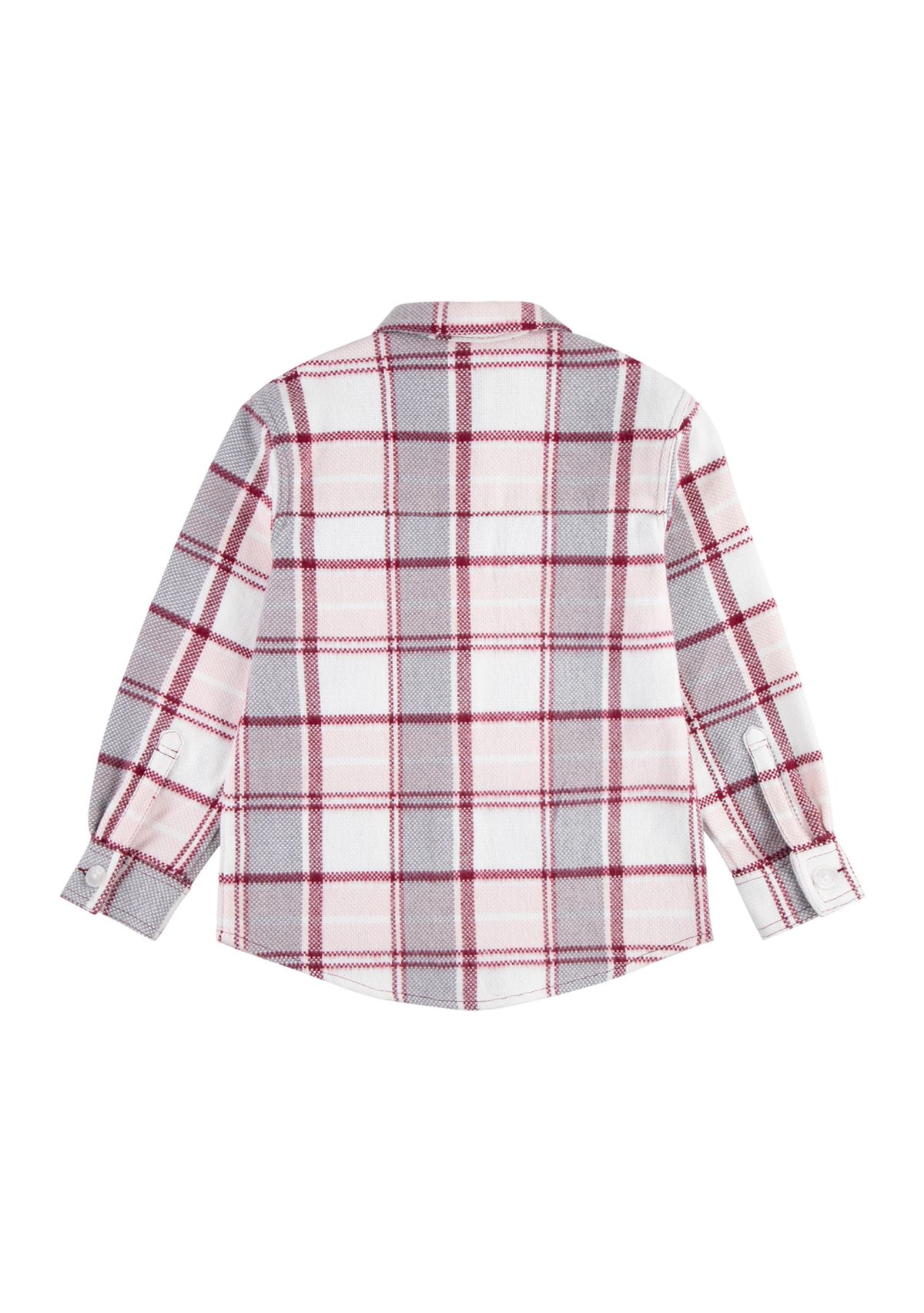 Girls 7-16 Oversized Plaid Printed Shirt