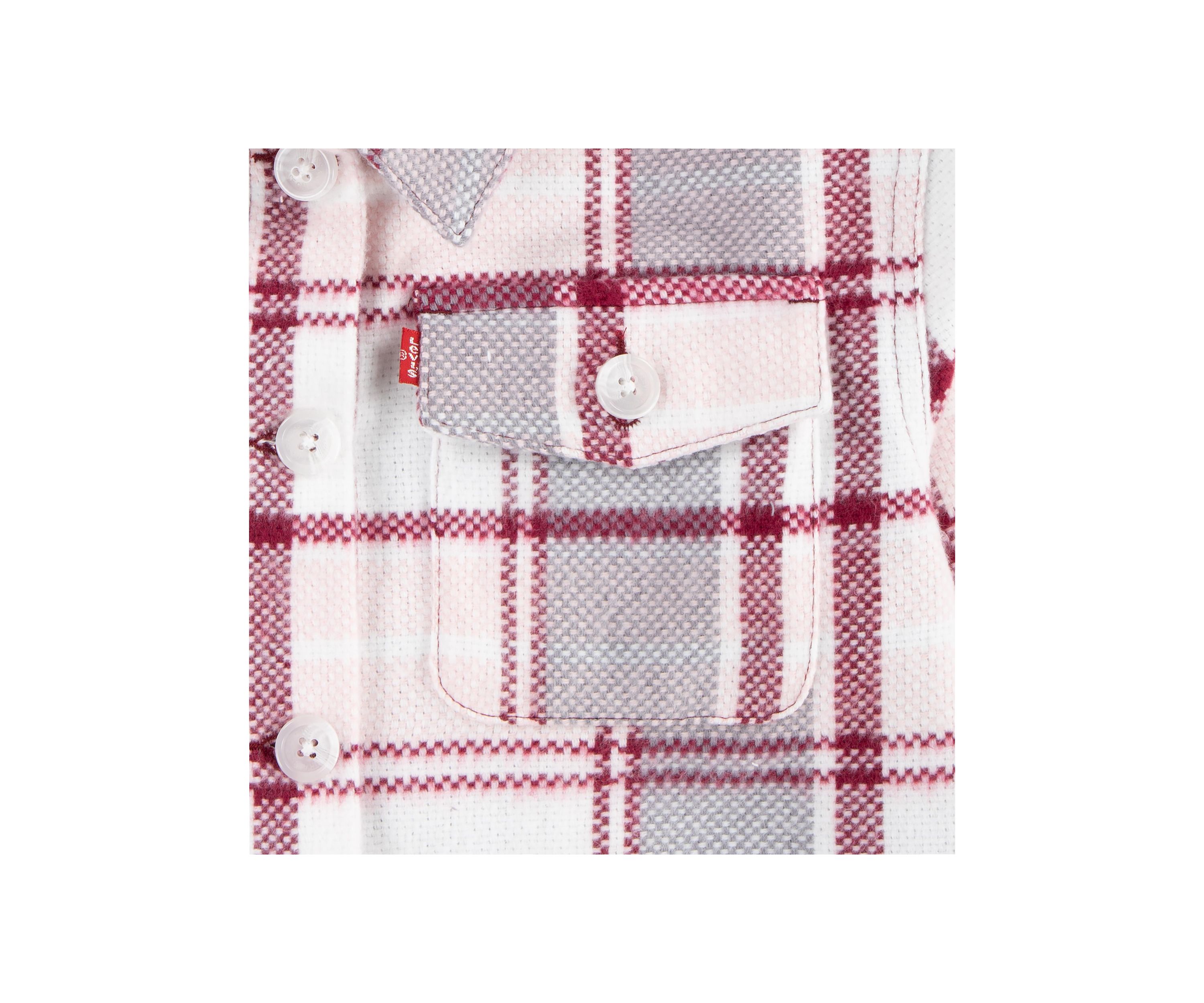 Girls 7-16 Oversized Plaid Printed Shirt