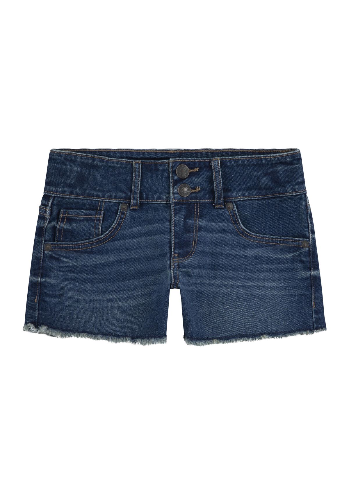 Girls 7-16 Double Shank Denim Shorts