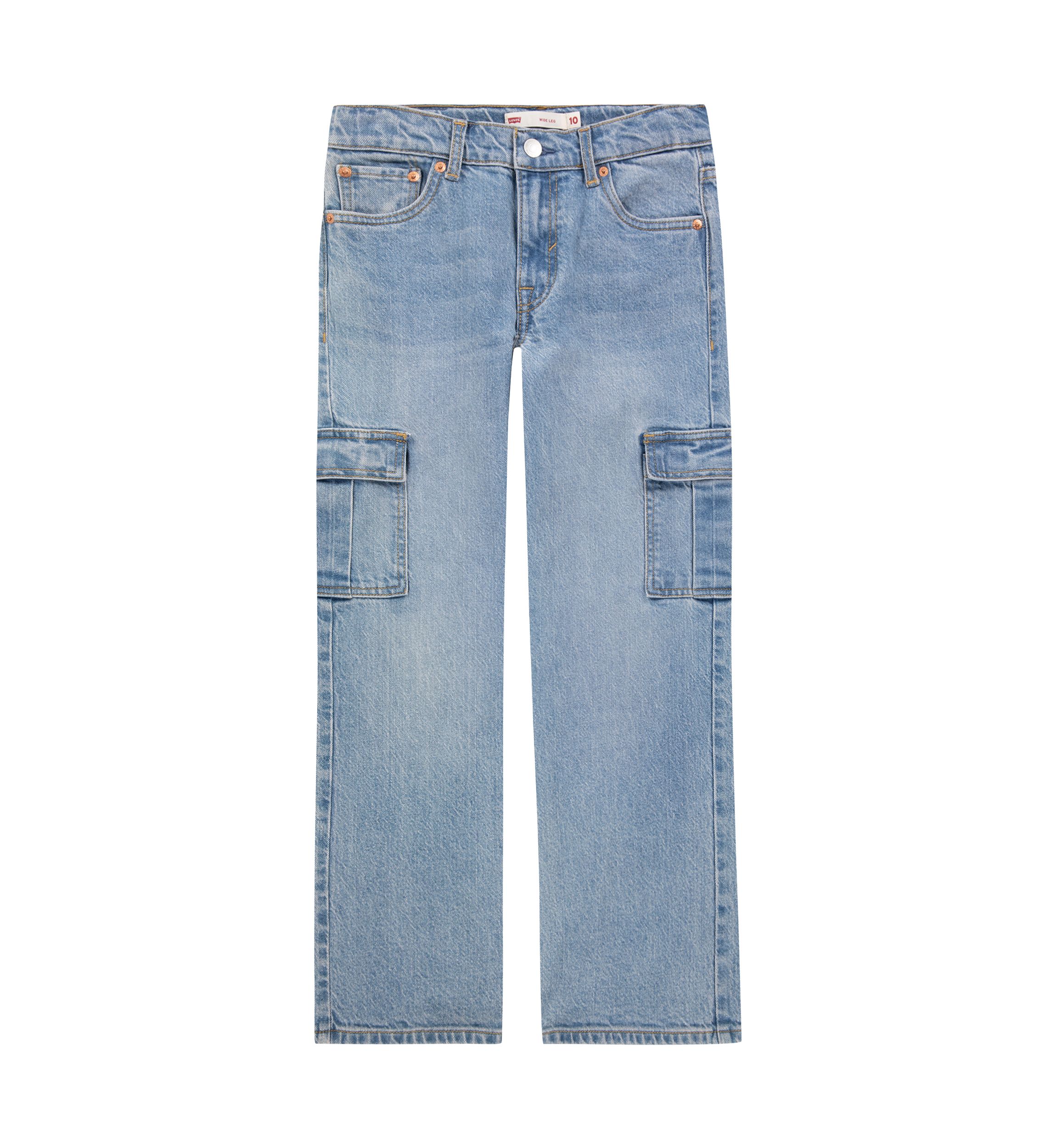 Girls 7-16 Baggy Cargo Denim Jeans