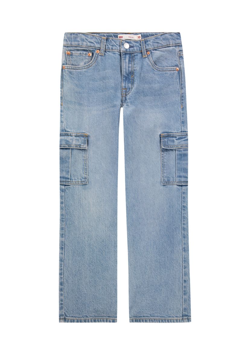 Girls 7-16 Baggy Cargo Denim Jeans