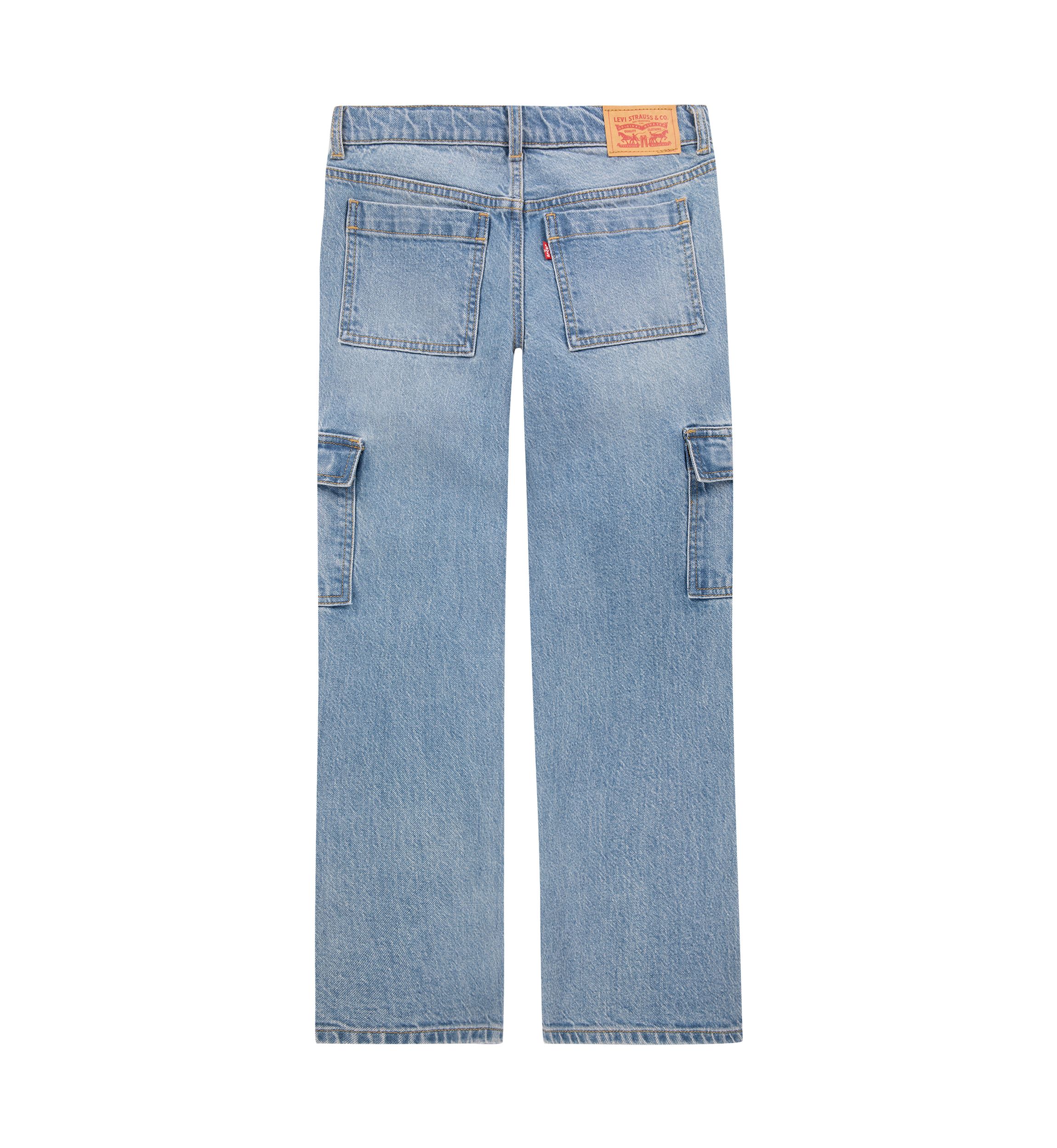 Girls 7-16 Baggy Cargo Denim Jeans
