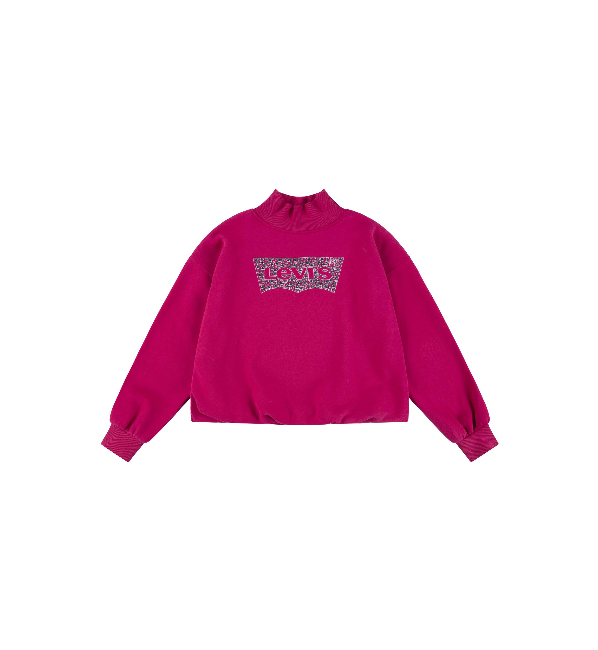 Girls 7-16 Mock Neck Bubble Knit Graphic Top