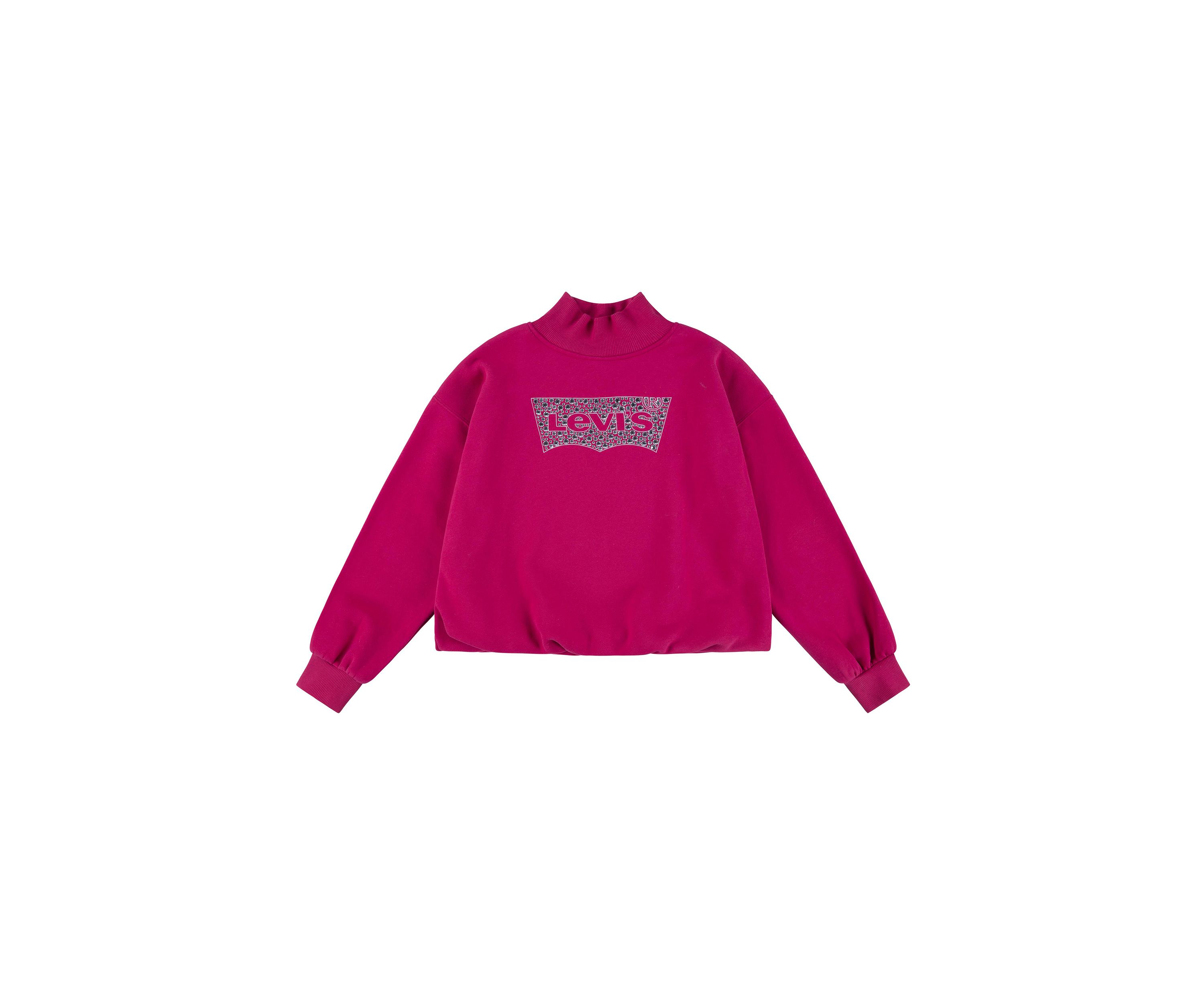 Girls 7-16 Mock Neck Bubble Knit Graphic Top