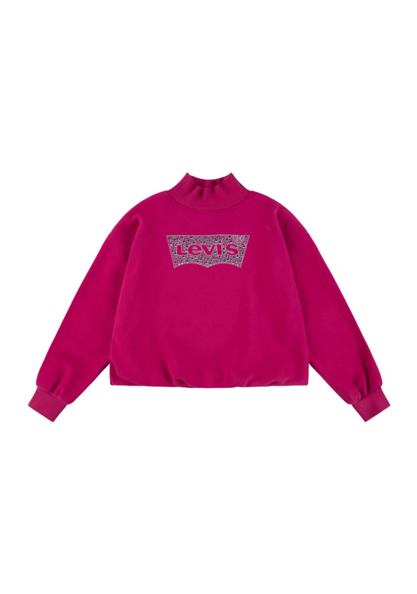 Girls 7-16 Mock Neck Bubble Knit Graphic Top