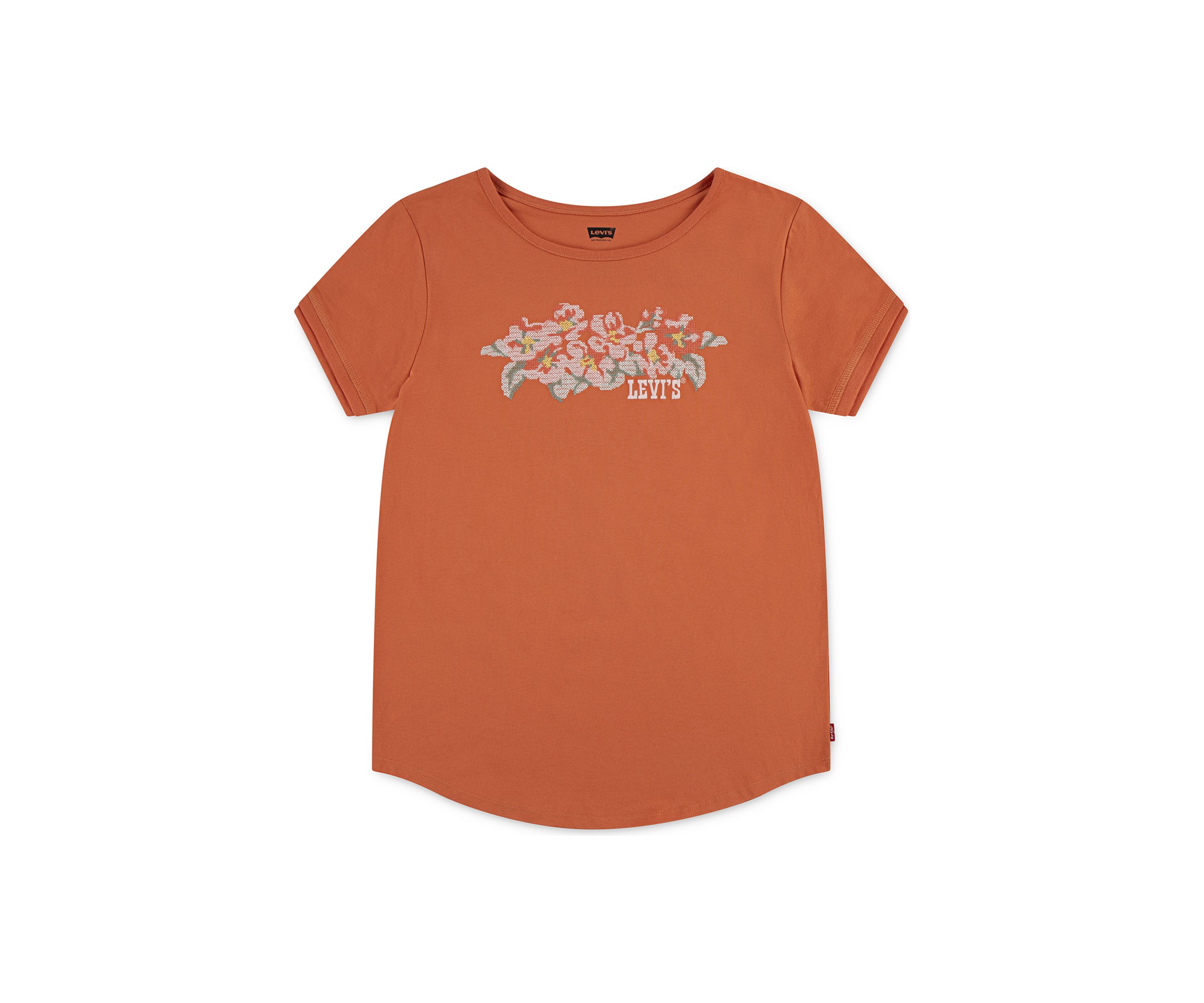 Girls 7-16 Double Cuff Graphic T-Shirt