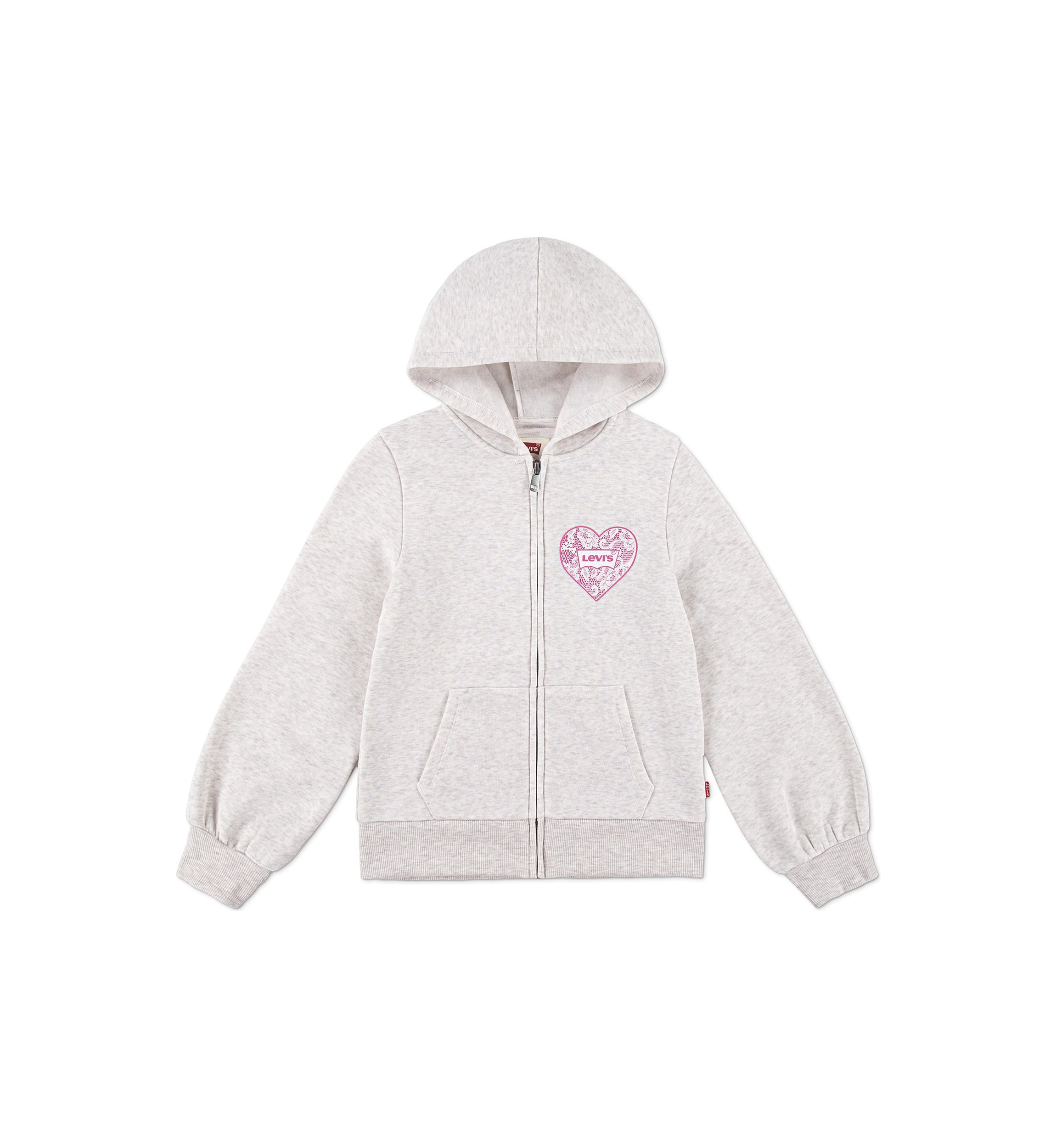 Girls 7-16 Lace Full Zip Hoodie