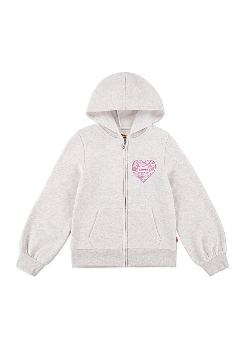Girls 7-16 Lace Full Zip Hoodie