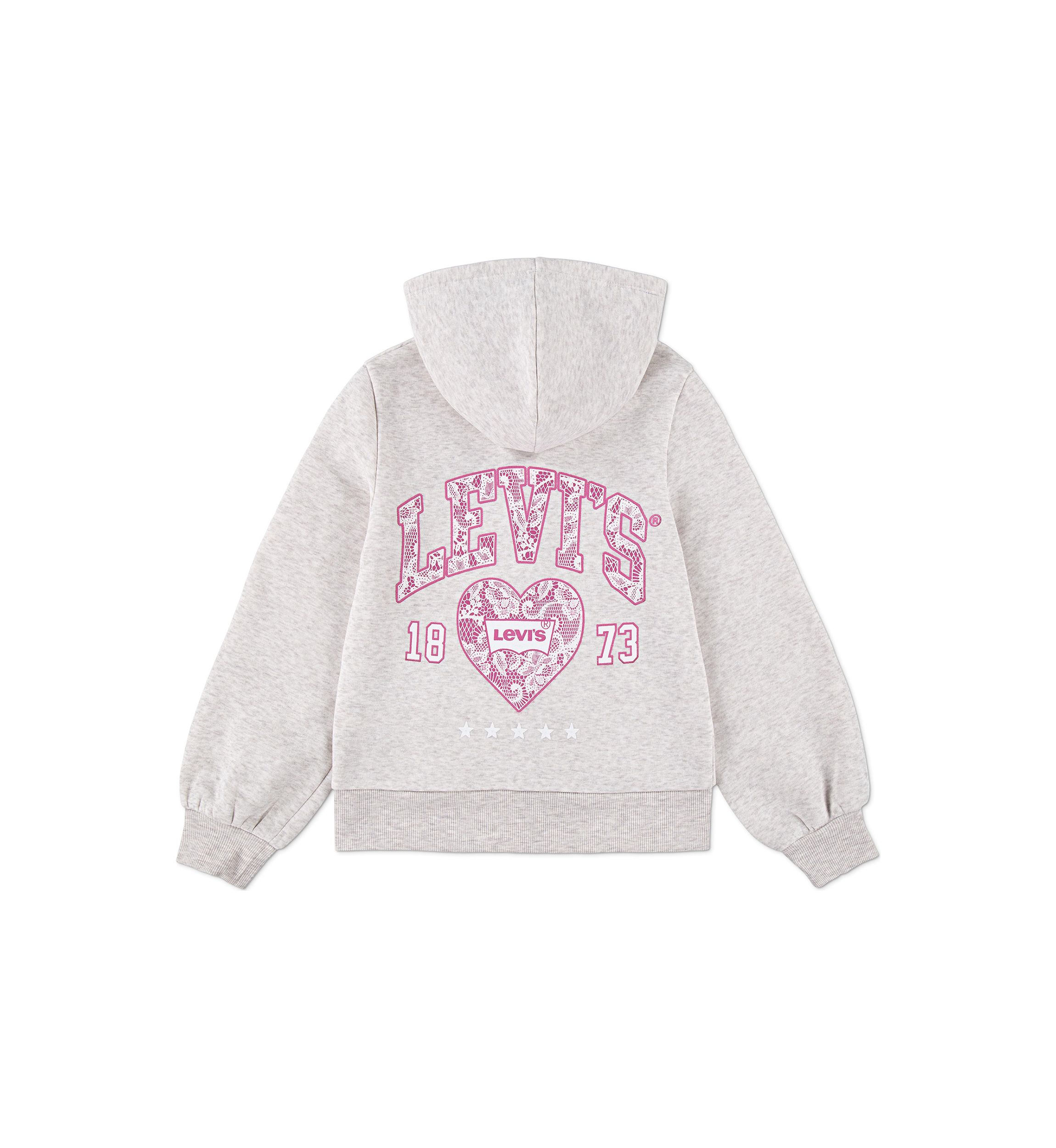 Girls 7-16 Lace Full Zip Hoodie