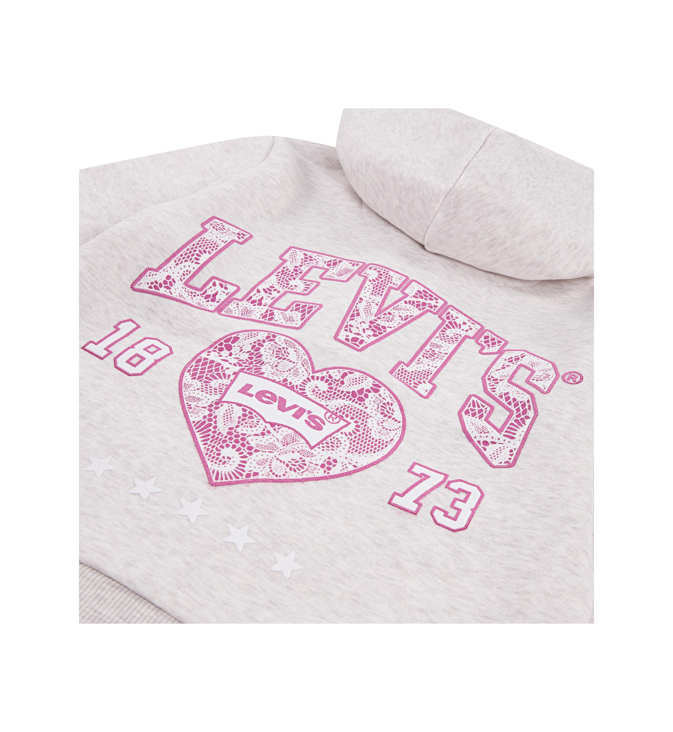 Girls 7-16 Lace Full Zip Hoodie