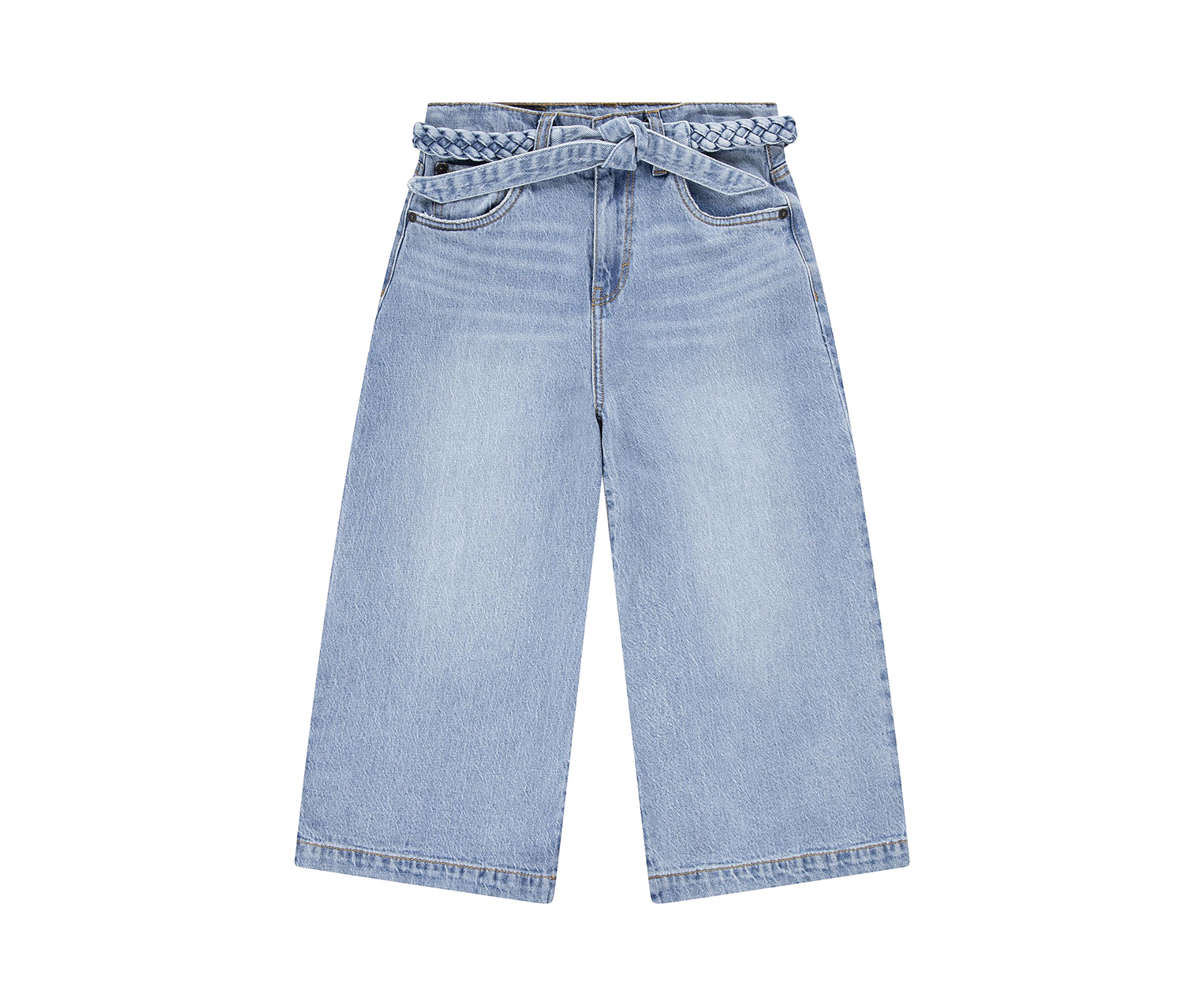 Girls 7-16 Extra Large Culotte Stretch Denim Jeans