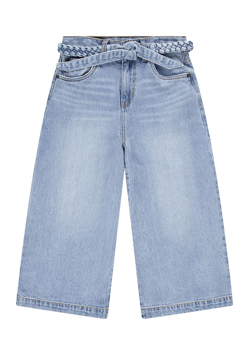 Girls 7-16 Extra Large Culotte Stretch Denim Jeans
