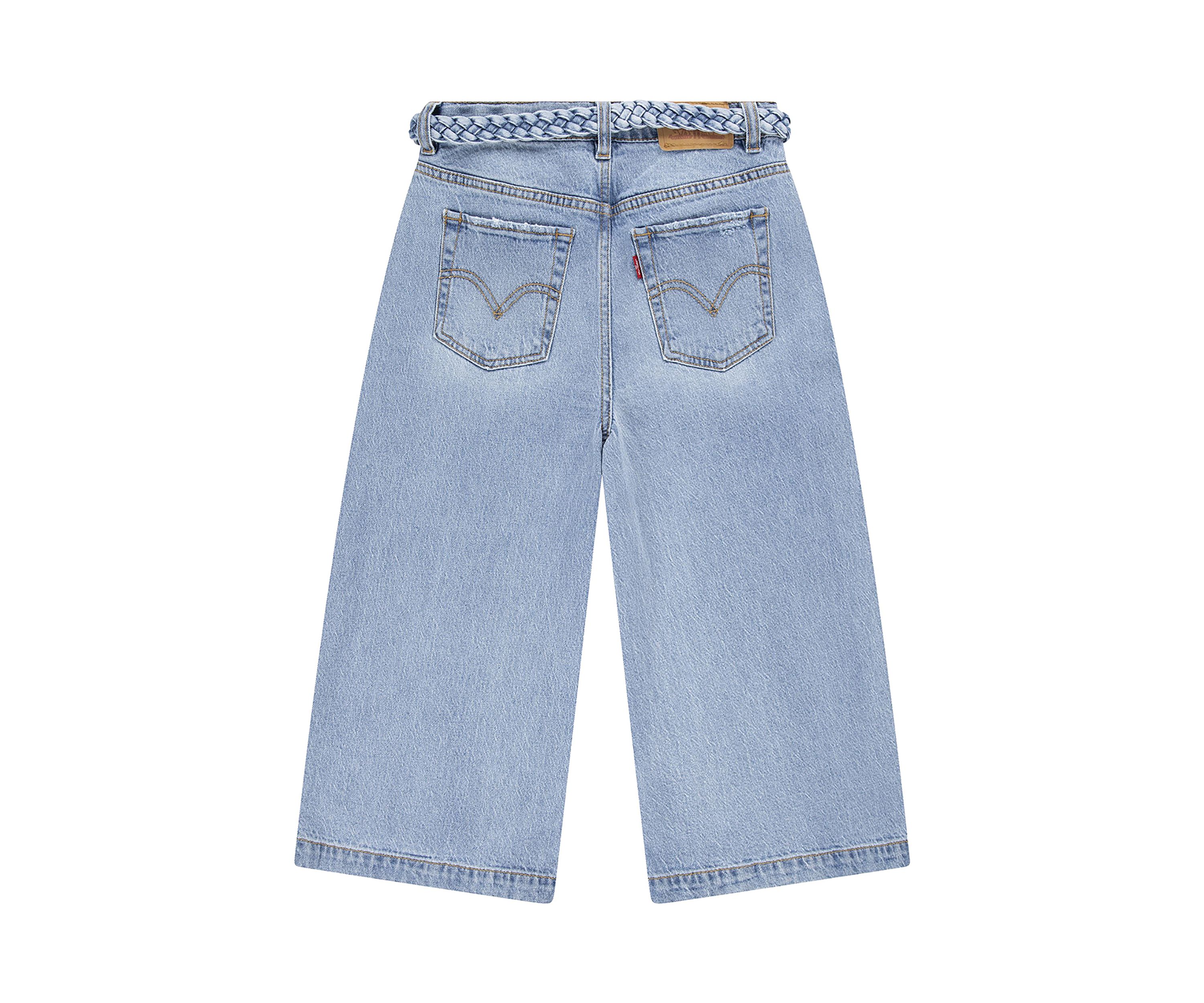 Girls 7-16 Extra Large Culotte Stretch Denim Jeans