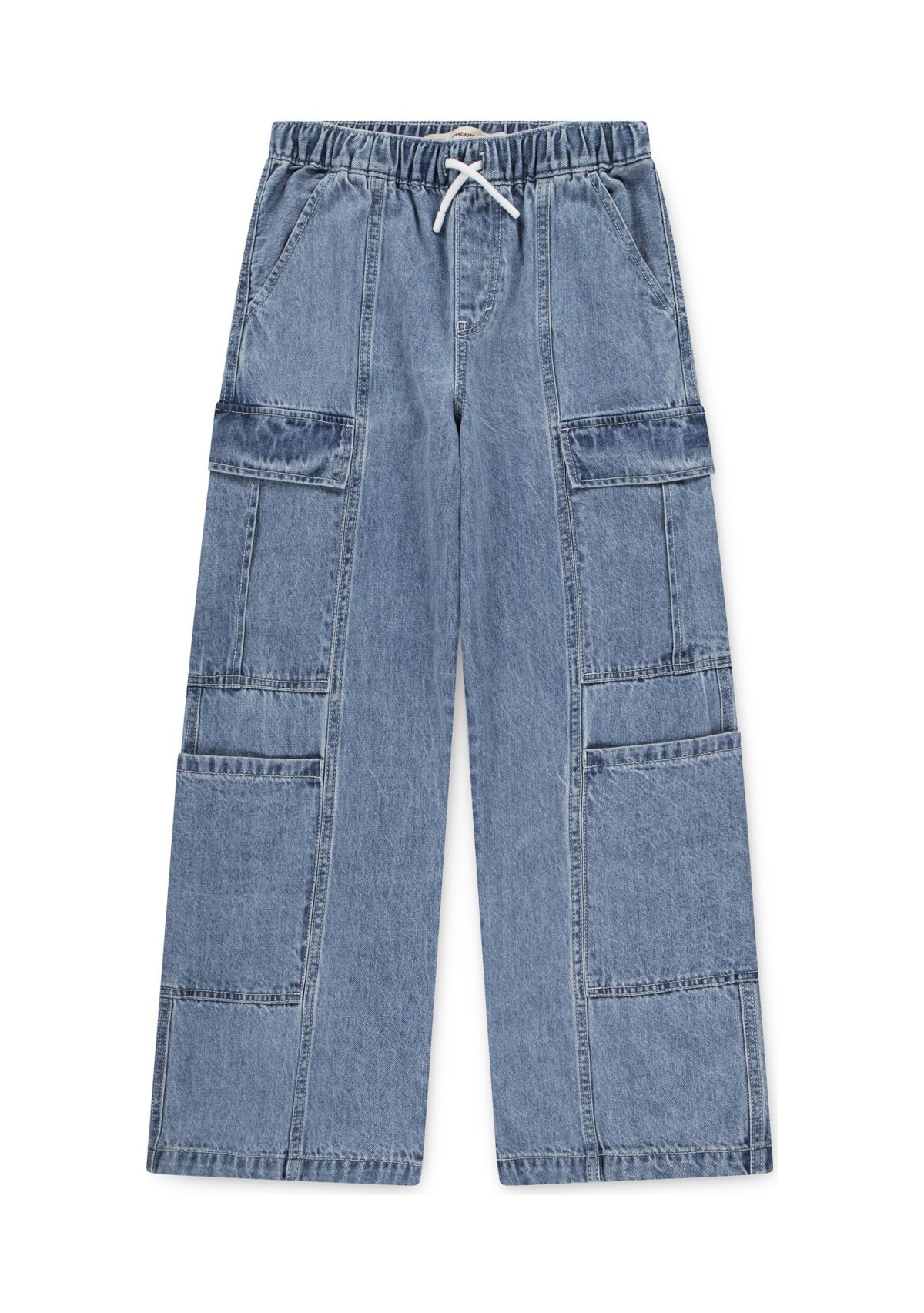Girls 7-16 Denim Parachute Cargo Pants