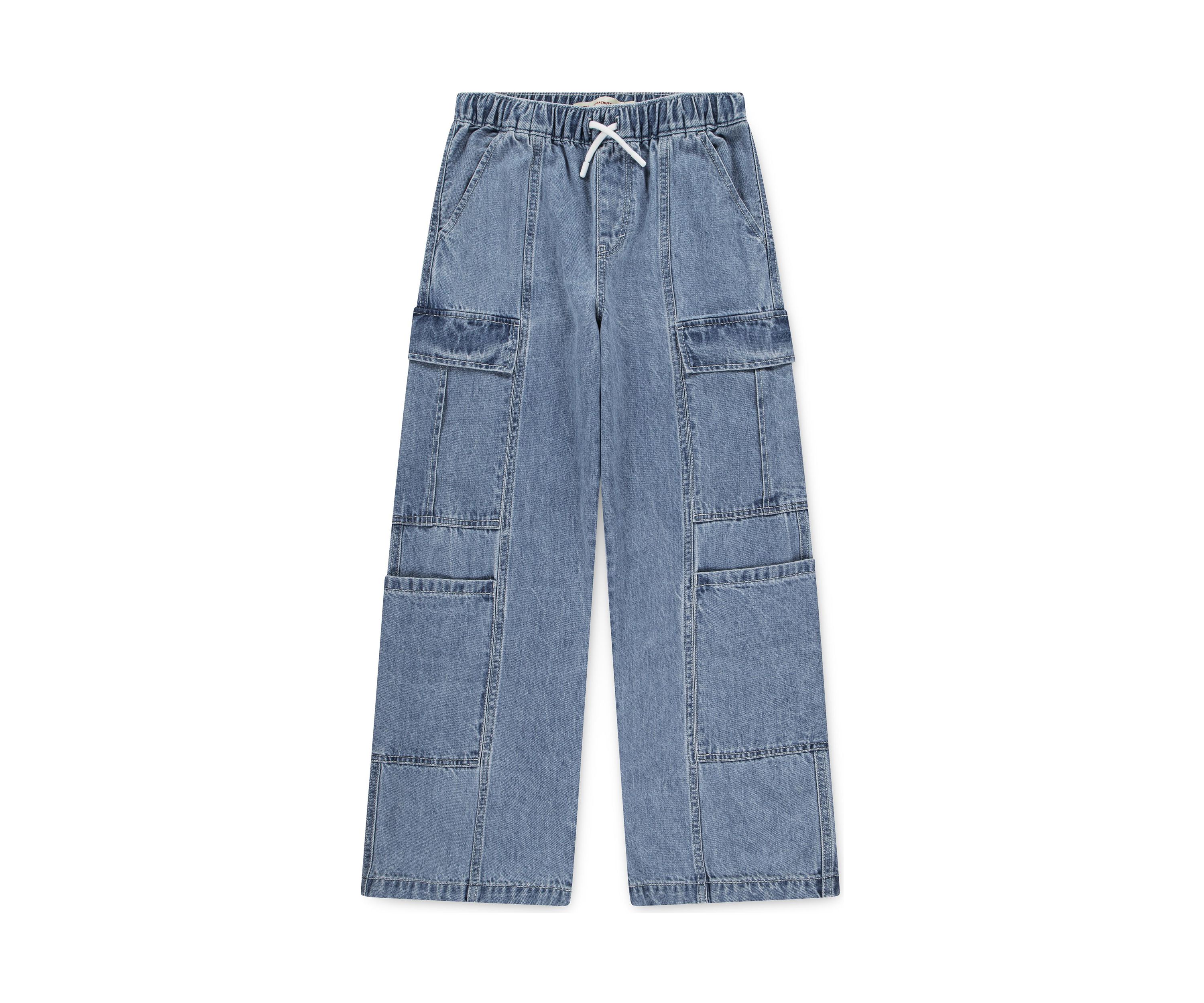 Girls 7-16 Denim Parachute Cargo Pants