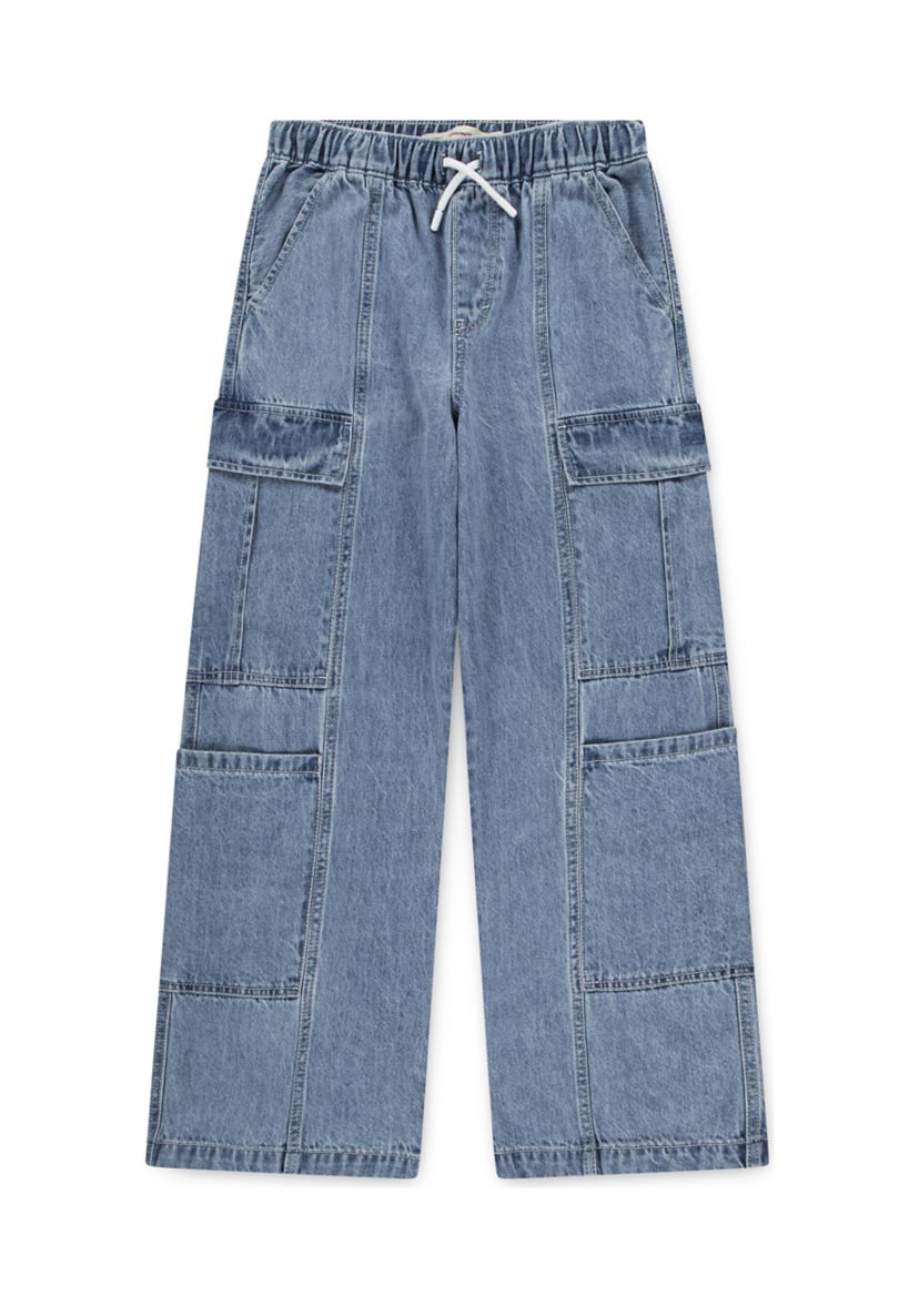 Girls 7-16 Denim Parachute Cargo Pants