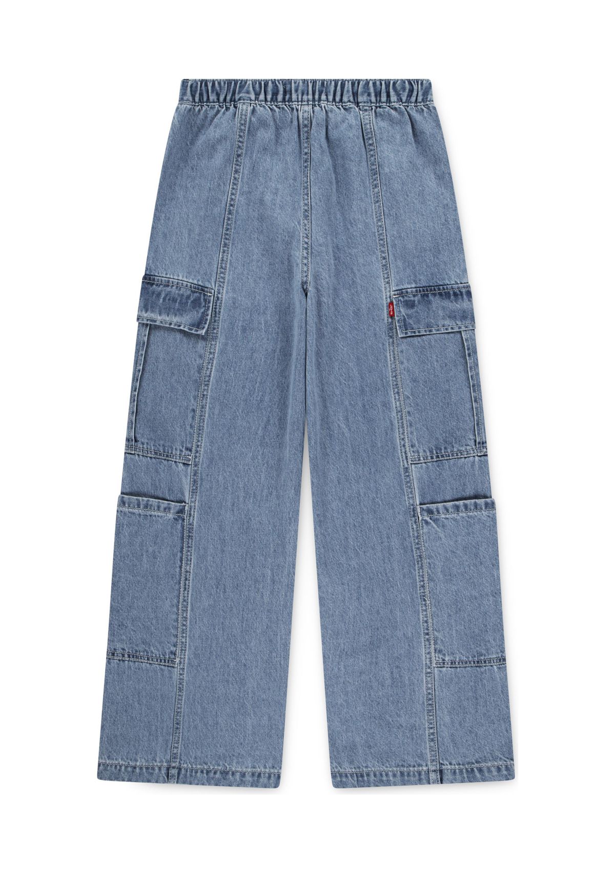 Girls 7-16 Denim Parachute Cargo Pants