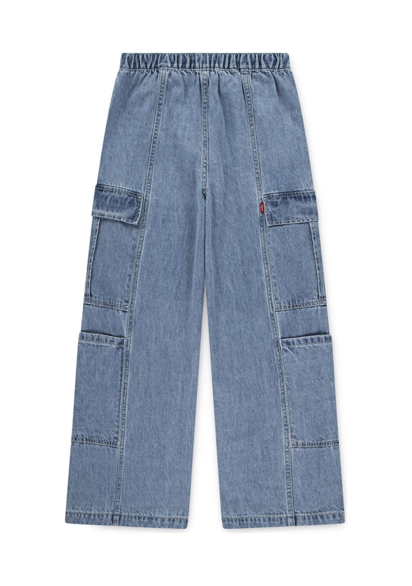 Girls 7-16 Denim Parachute Cargo Pants