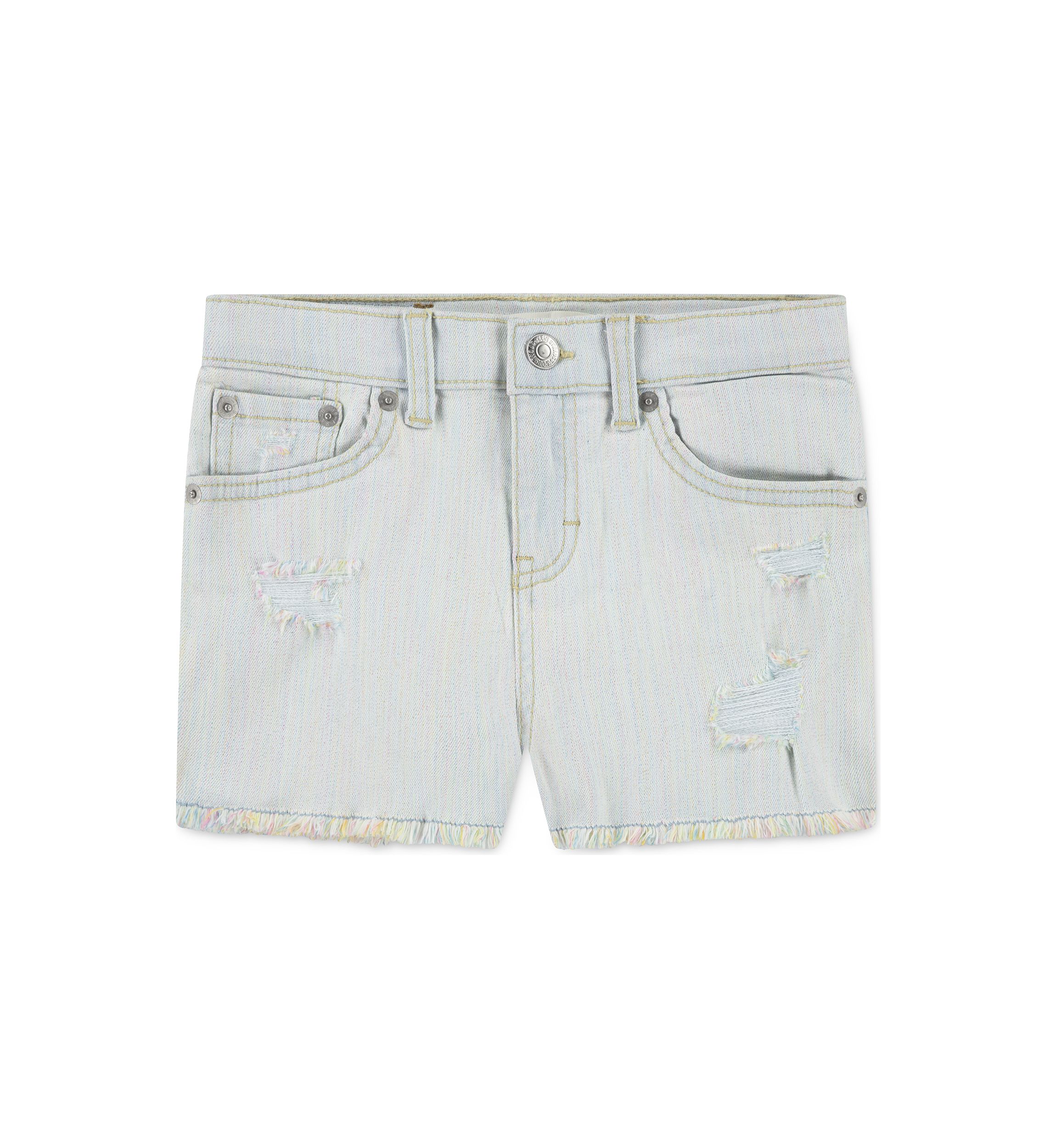 Girls 7-16 Rainbow Denim Shorts