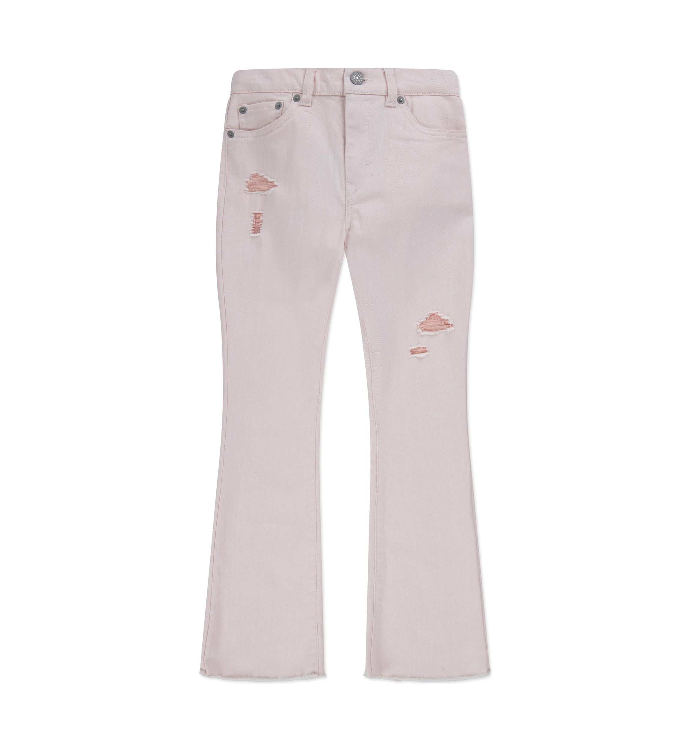 Girls 7-16 Colored Destruction Flared Jeans