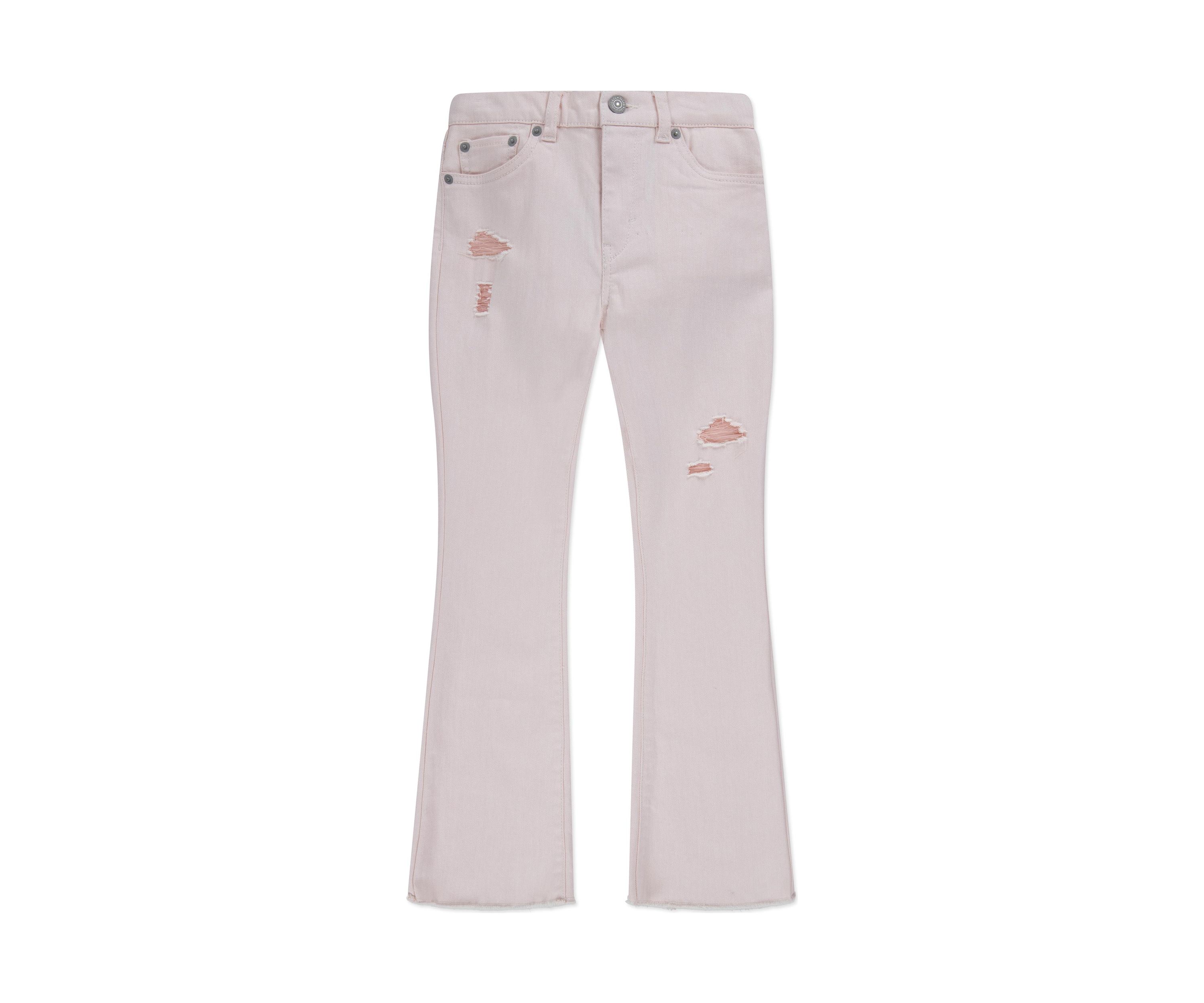 Girls 7-16 Colored Destruction Flared Jeans