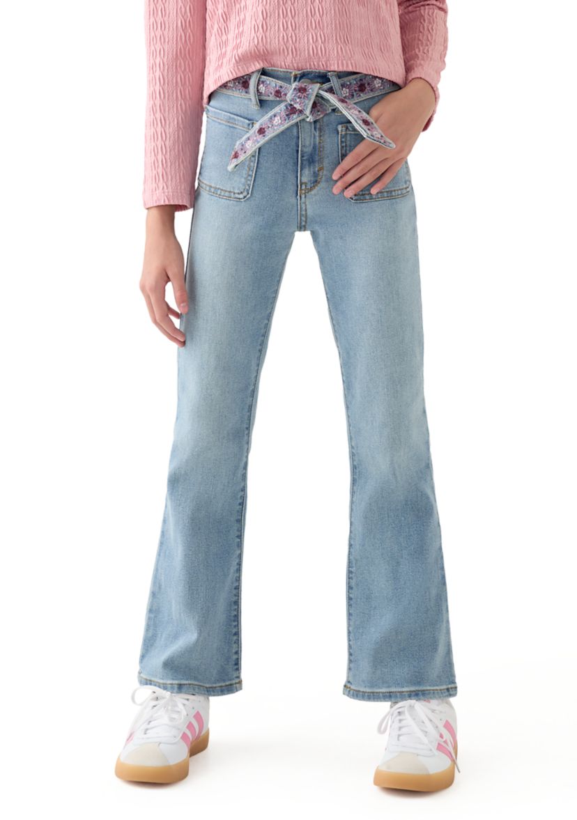 Girls 7-16 726 Flare Jeans With Embroidered Belt