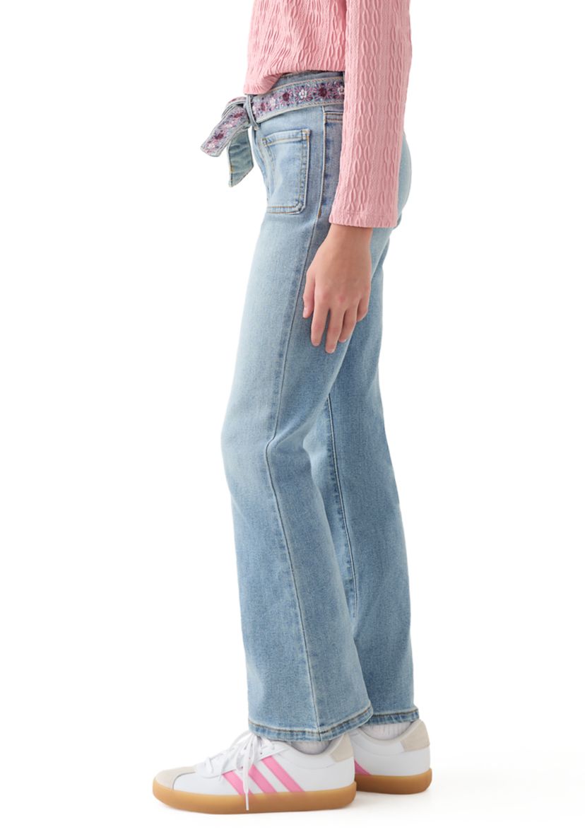 Girls 7-16 726 Flare Jeans With Embroidered Belt