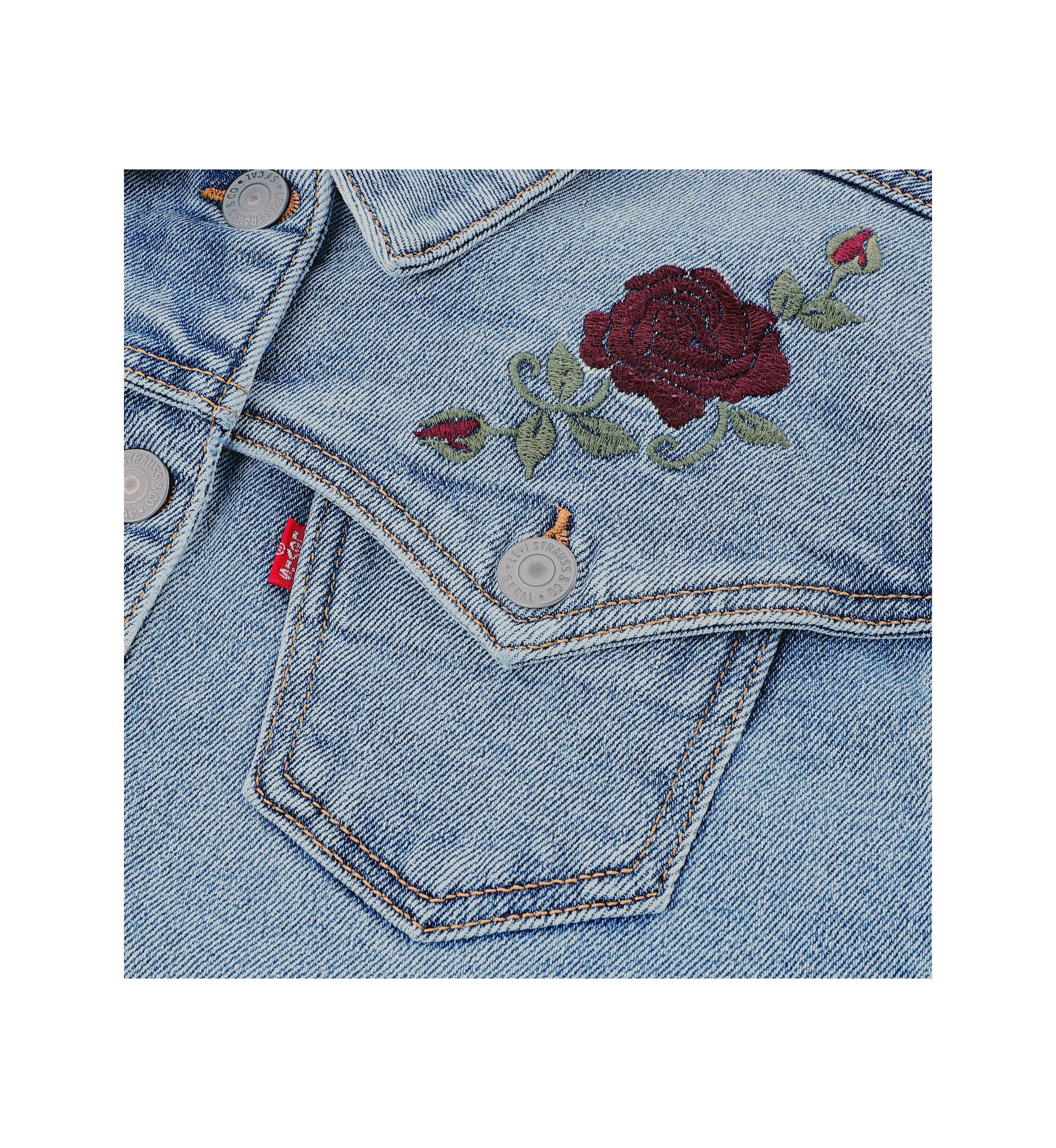 Girls 7-16 Oversized Western Trucker Jacket