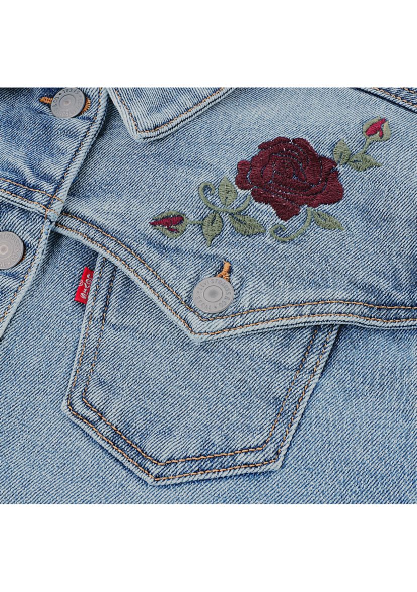 Girls 7-16 Oversized Western Trucker Jacket