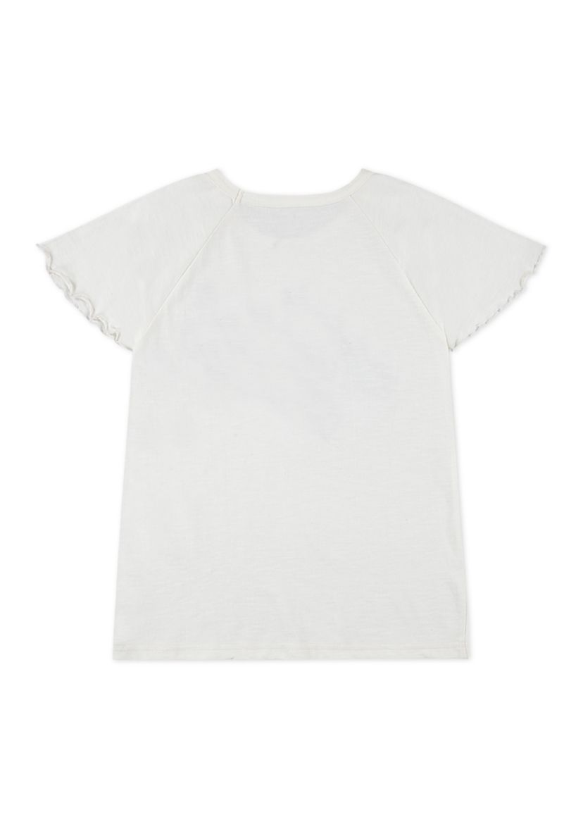 Girls 7-16 Ruffle Sleeve Logo Graphic T-Shirt 