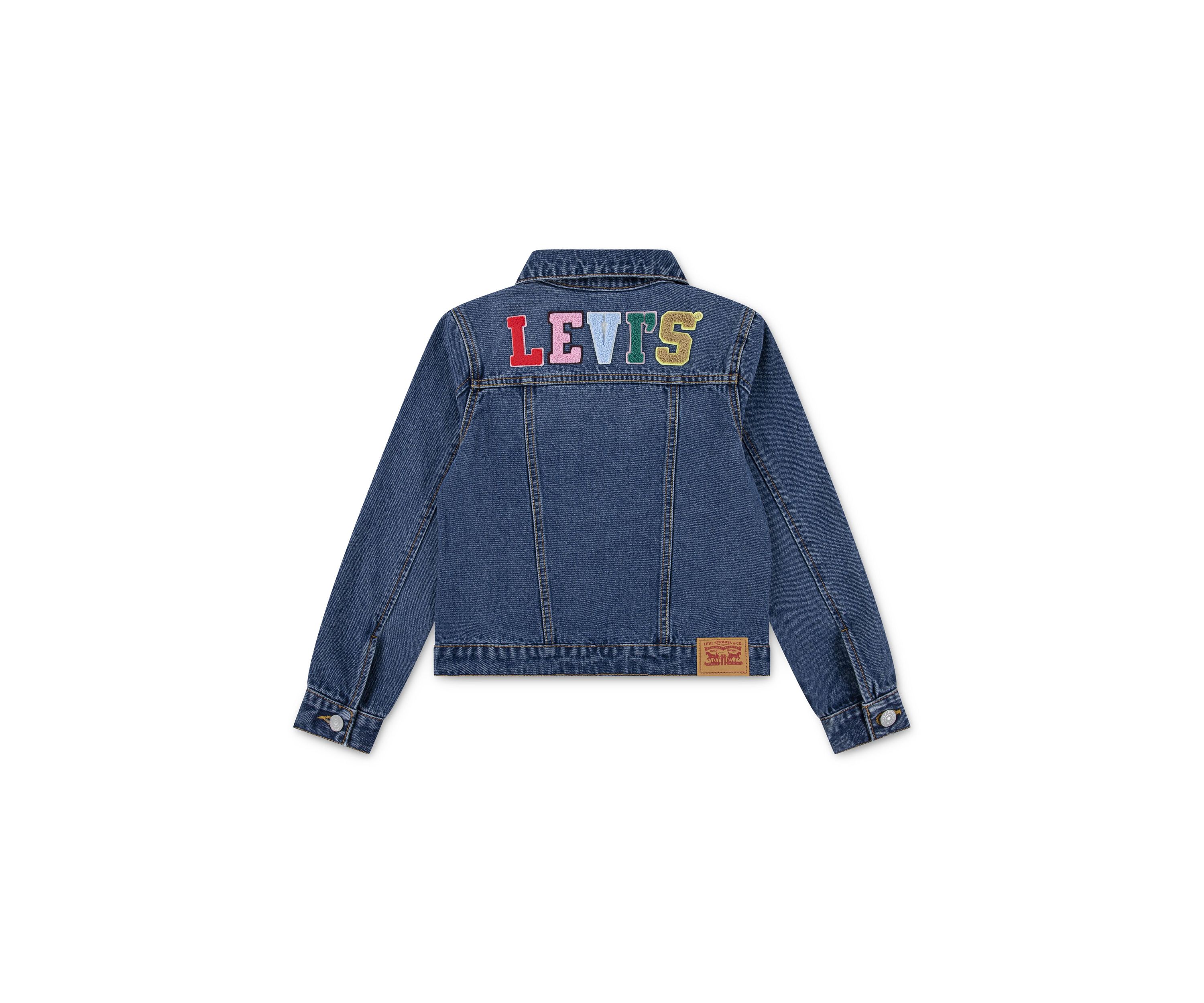 Girls 7-16 Denim Trucker Jacket with Patches