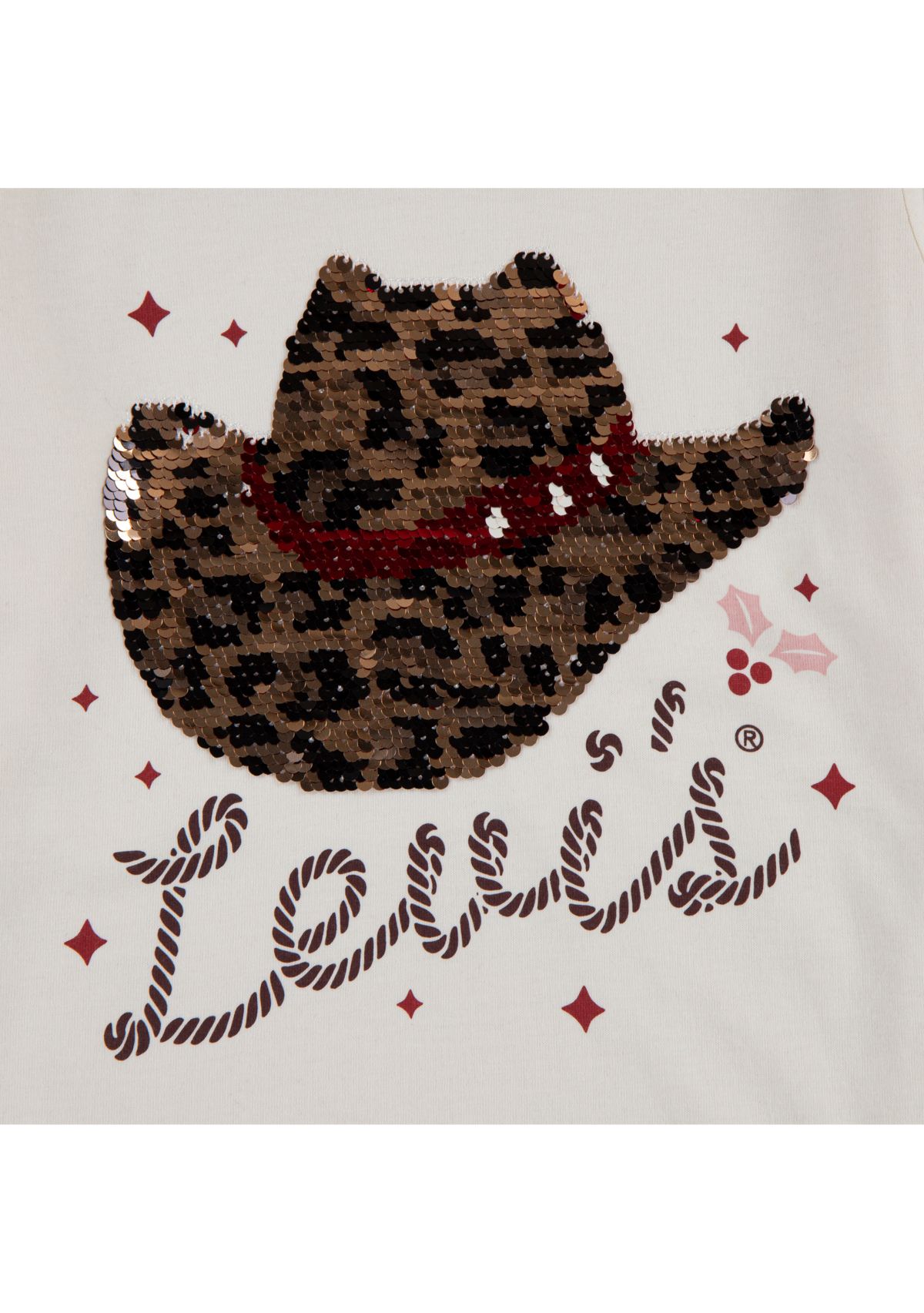 Girls 7-16 Long Sleeve Animal-Print Cowgirl Hat Graphic T-Shirt 